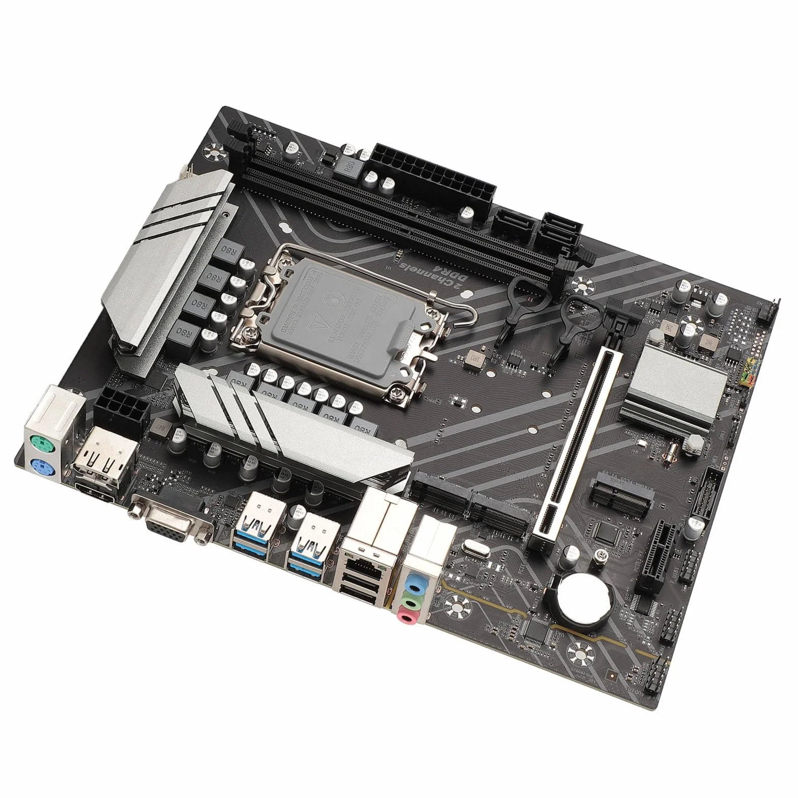 Płyta Główna do Gier B760M4, Płyta Główna DDR4 RAM 1000Mbps LAN Mining dla Procesora LGA 1700, Dwa Gniazda M.2, M.2 Wi Fi, PCIE X16 Gen 4.0, USB3.2 Gen1 X4, USB2.0 X2, Serial