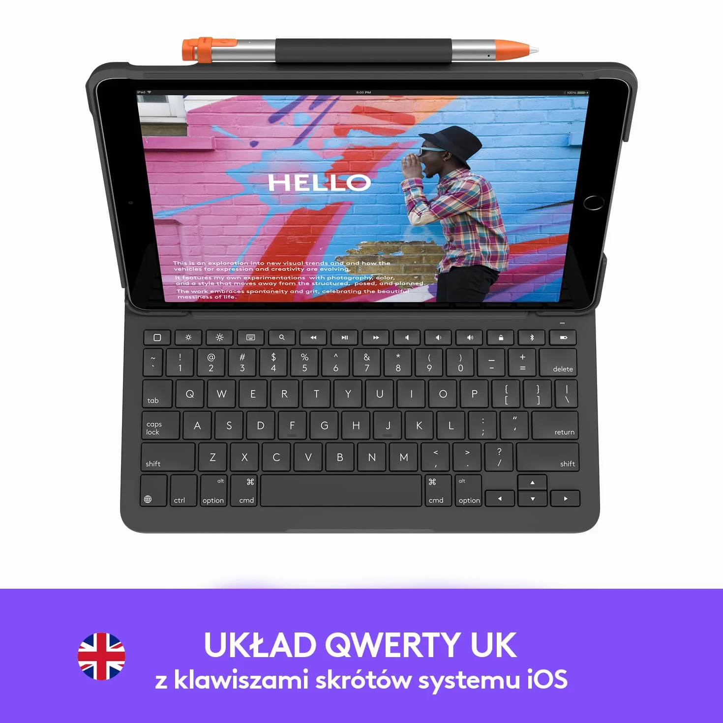 Logitech Slim Folio for iPad - UK QWERTY