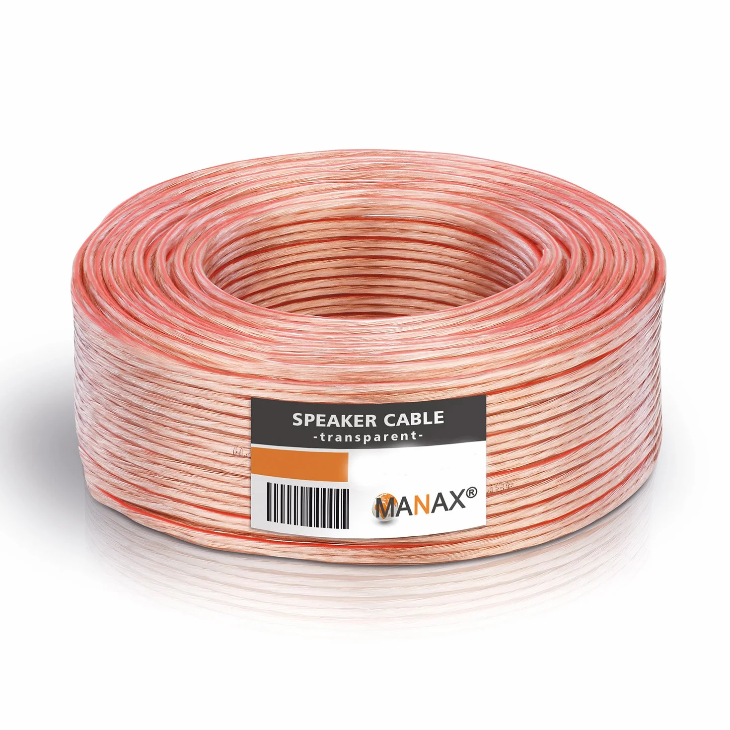MANAX kabel głośnikowy biały 2x1,5 mm² 30 m pierścień