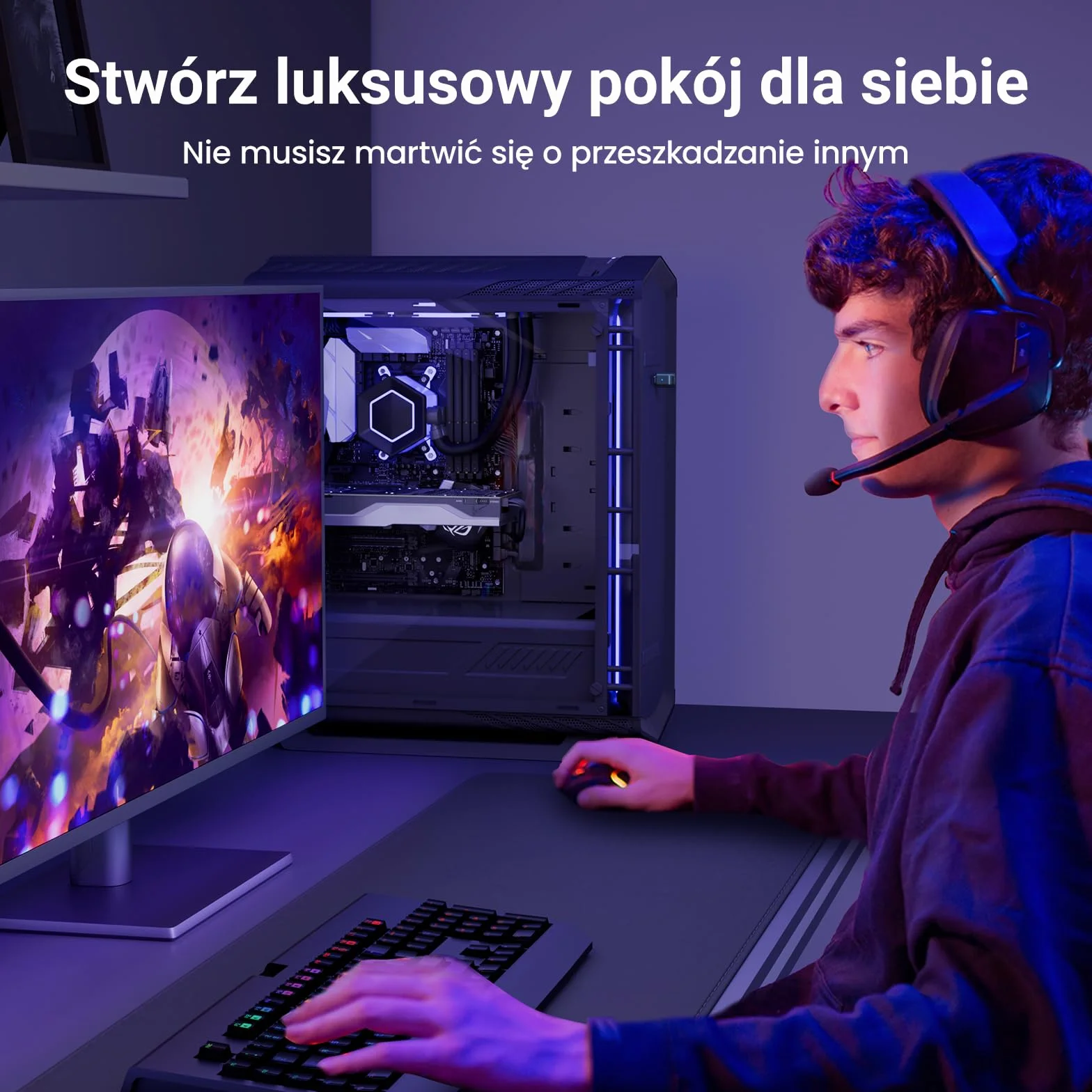 UGREEN USB C AptX 5.3 Bluetooth Dongle Adapter dla PS5/Switch/PC - Zestaw Głośnomówiący dla Windows/MacOS, Plug and Play (Tylko Audio)