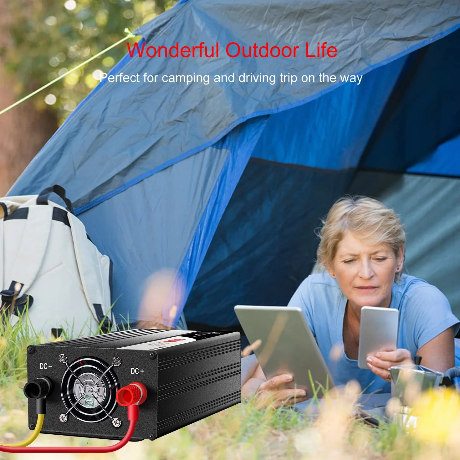 Falownik 3000 W, DC 12 V do 230 V, czysty sinus z pilotem i podwójnym cyfrowym wyświetlaczem LCD DC na AC 230 V, 50 Hz (DC12V (zakres 10 V-15 V) 3000 W) (DC12V (zakres 10 V-15 V) 600 W)