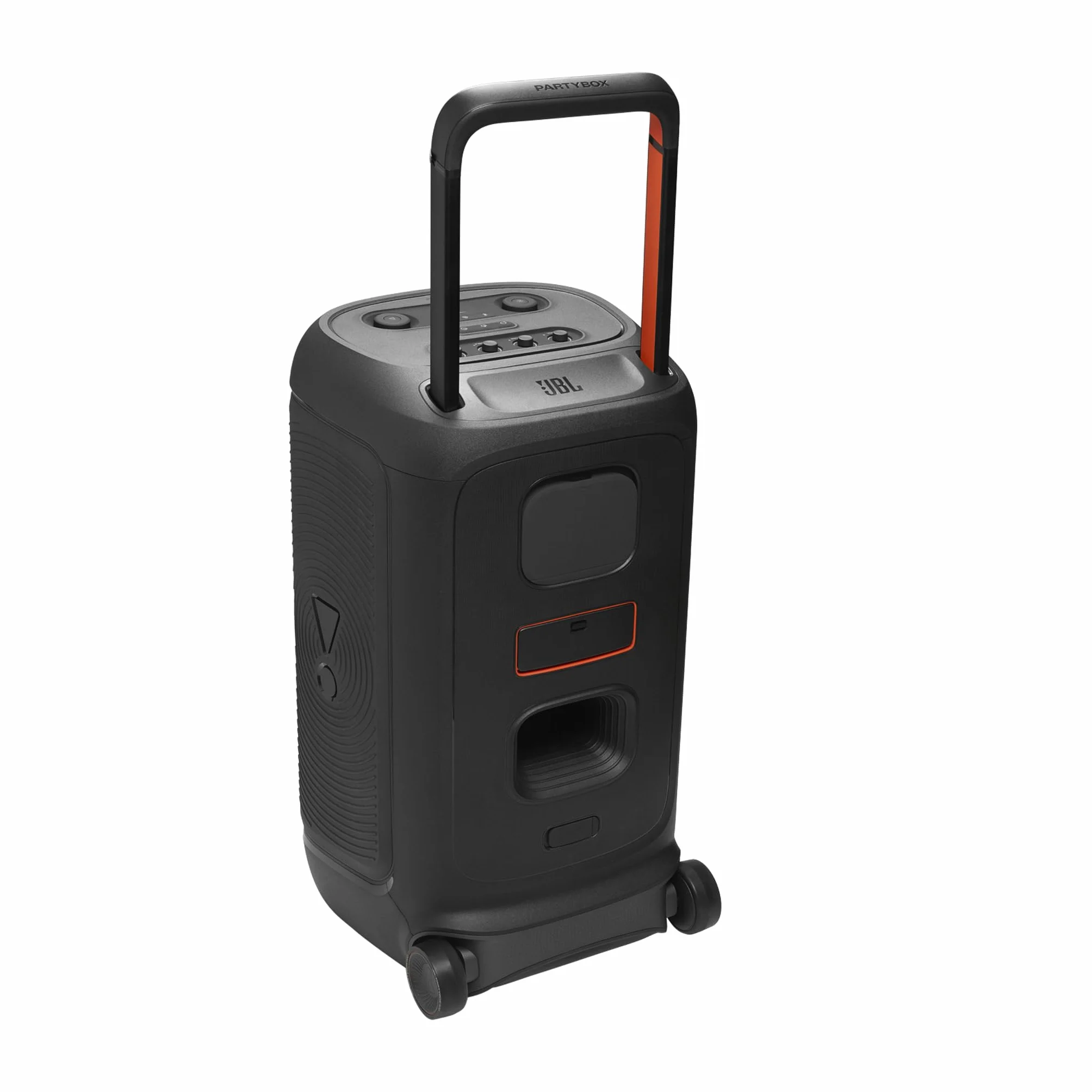 JBL Partybox 520 bezprzewodowy głośnik imprezowy Bluetooth, przenośny, czas odtwarzania 15 H, dynamiczny pokaz świetlny, IPX4, AI Sound Boost, wejście mikrofonowe, czarny
