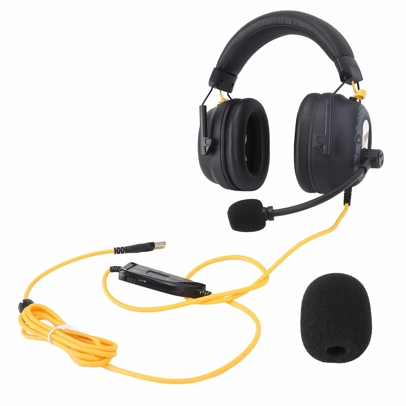 So mic G936 Ultra przewodowy zestaw słuchawkowy USB do gier, dźwięk przestrzenny HiFi 7.1, mikrofon z redukcją szumów, lekki nausznik, czarny, długi kabel, niestandardowe oprogramowanie
