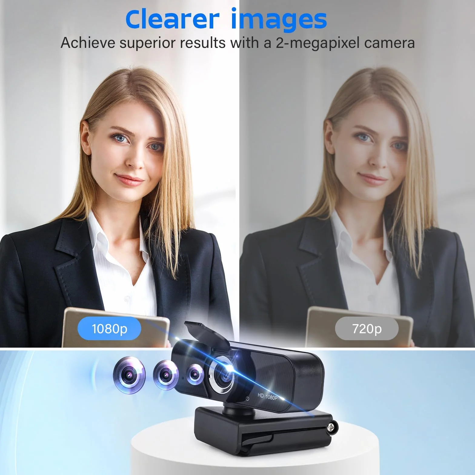 Kamera internetowa Full HD 1080P USB z mikrofonem dla PC laptopa