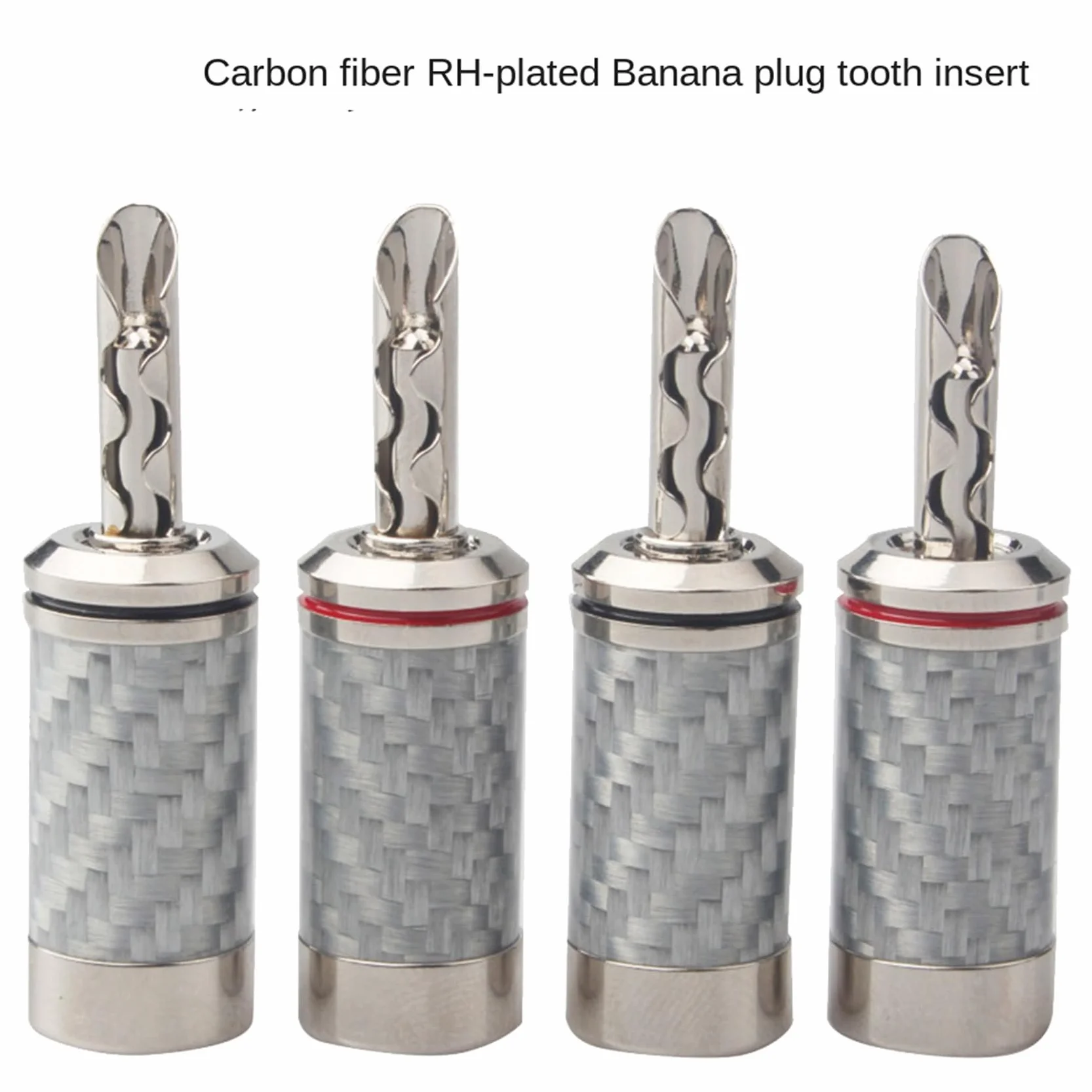 8 sztuk wtyków bananowych HiFi DIY z włókna węglowego, elektryczny kabel audio do głośników, wtyczka bananowa