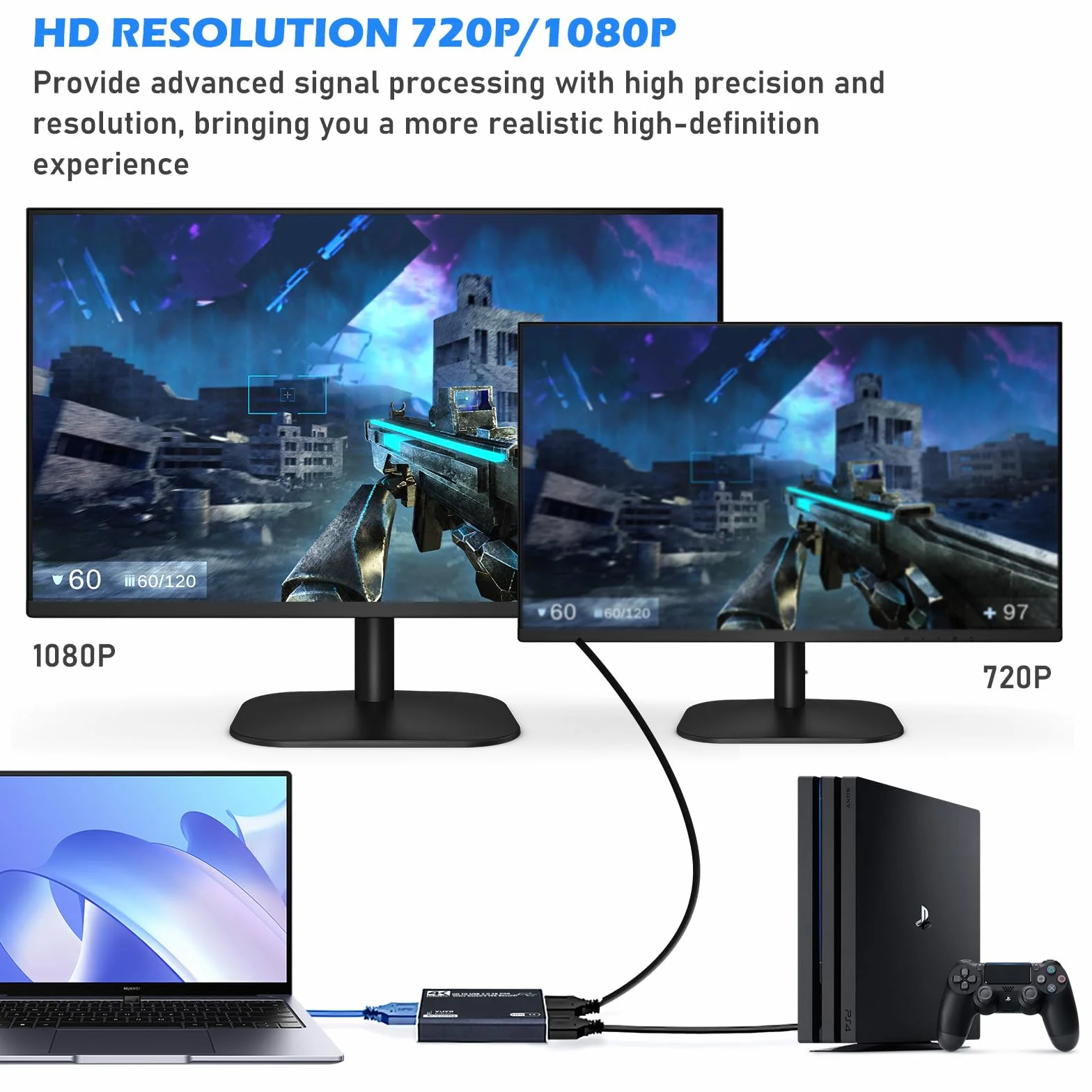 Video Capture Card 4K HDMI do USB 3.0 1080p 60 Hz, karta do nagrywania wideo do PS4 / PC / OBS / aparatu / streamingu