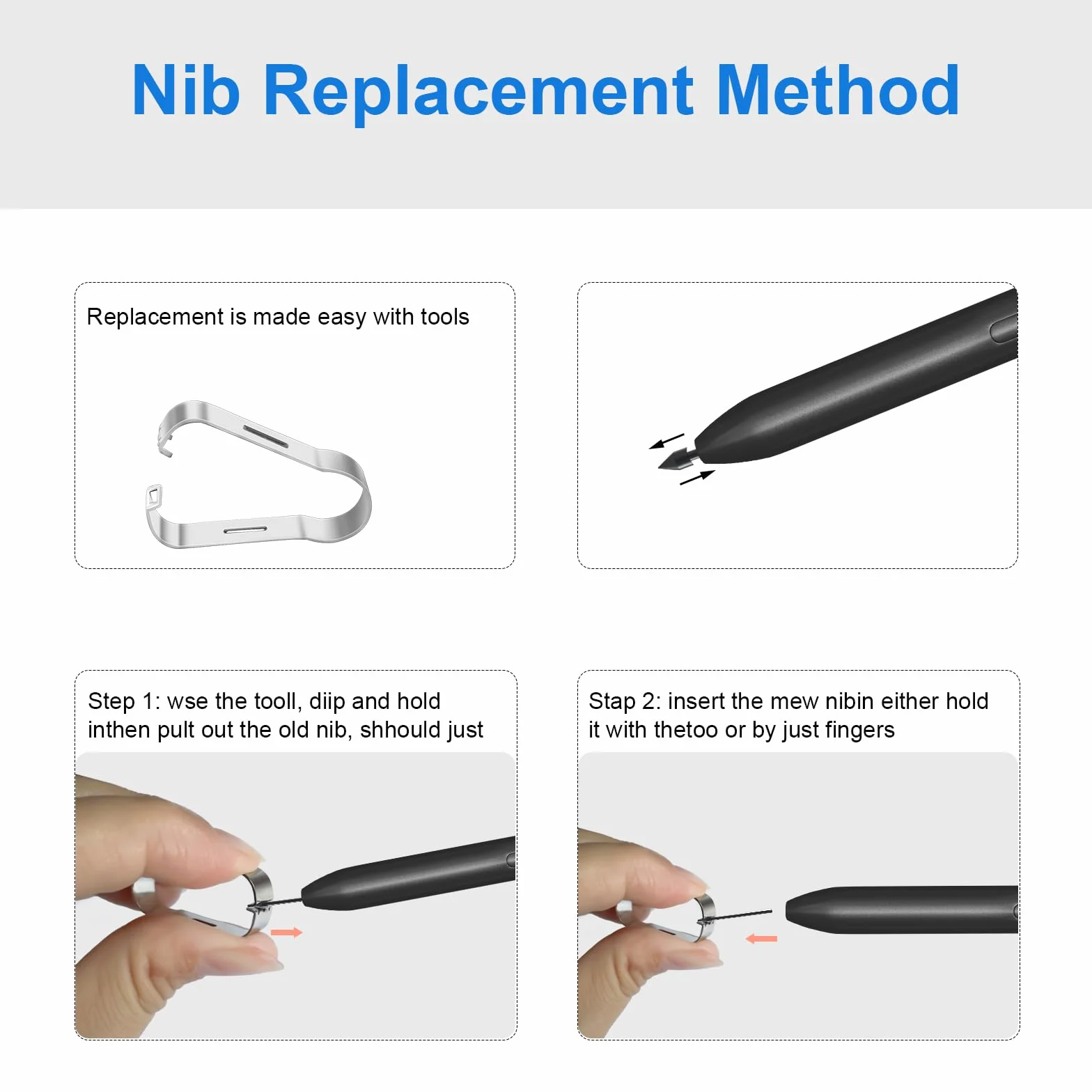 5 wymiennych miękkich końcówek do Samsung S Pen kompatybilne z Galaxy Tab S10, S9, S8, S7, S6 Lite, S25/S24/S23/S22 Ultra, Note 20 i Kindle Scribe Pen, 5 sztuk, czarne