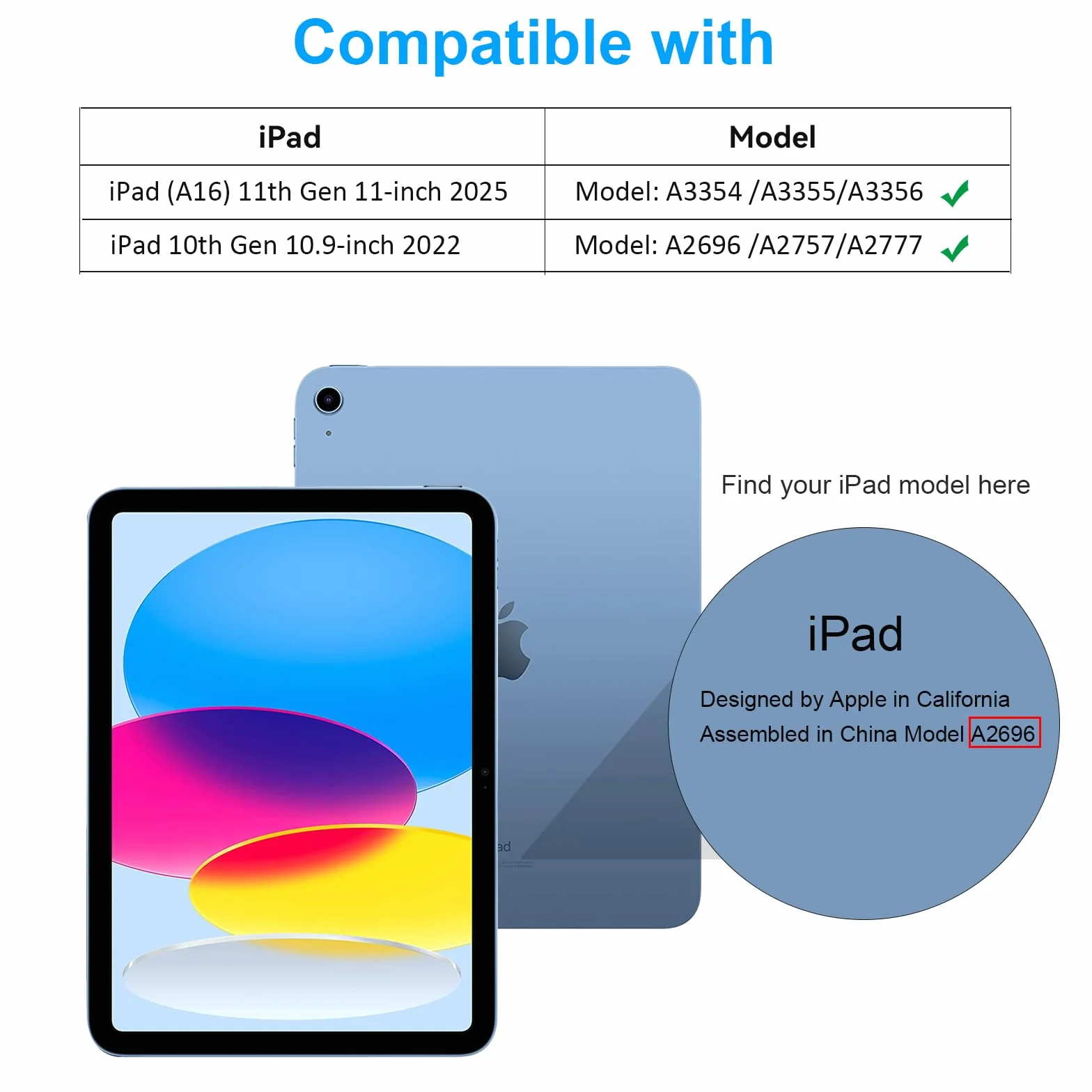 Etui dla iPad (A16) 11. Generacji 11 cala 2025, iPad 10. Generacji 10,9 cala 2022 z Uchwytem na Długopis, Ultracienkie etui ochronne, Miękkie TPU Półprzezroczyste tyłem Case, Różowy
