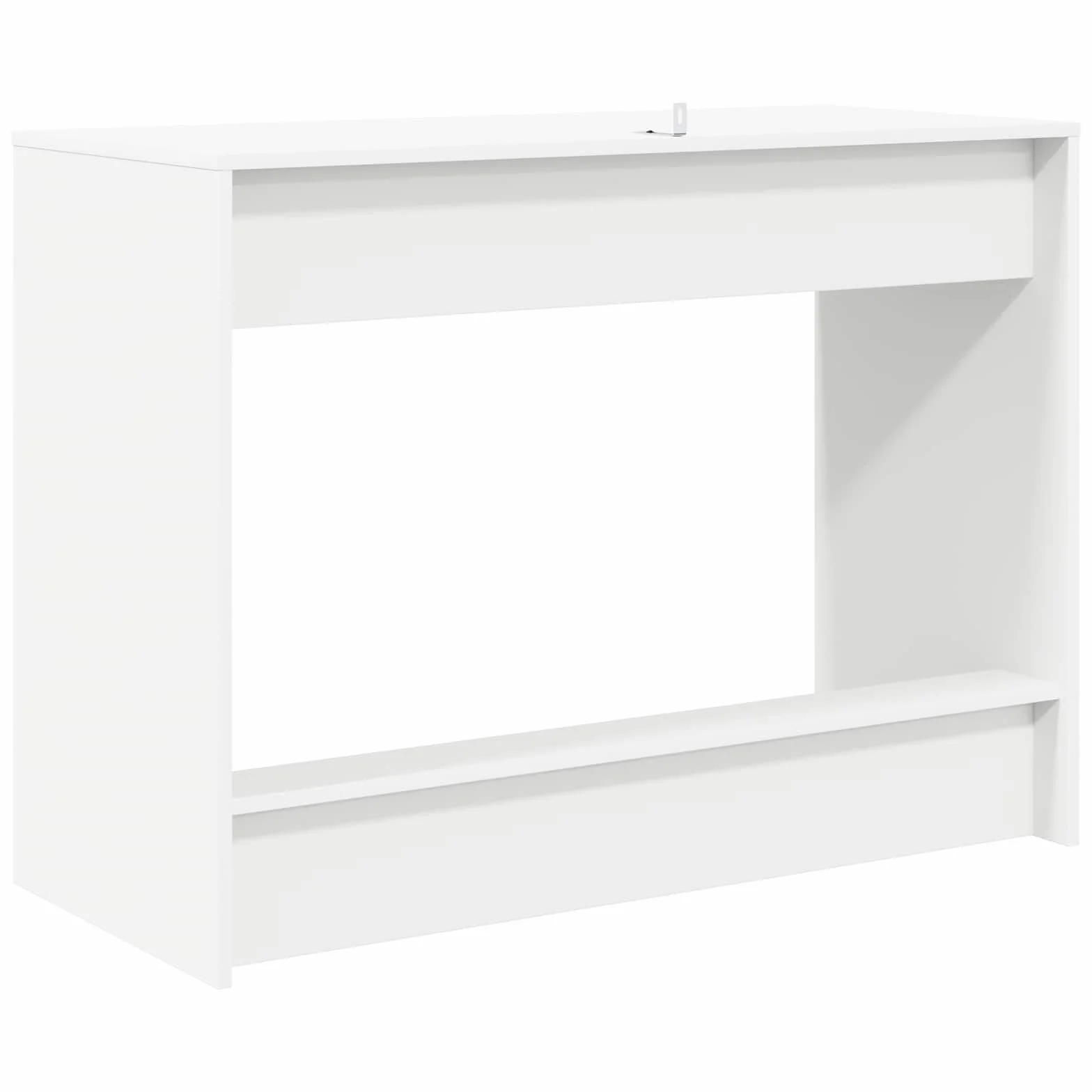 Białe biurko na łóżko z materiału drewnopochodnego 100 x 45 x 75 cm, stolik pod komputer i stół roboczy do komputera i laptopa, zajmuje mało miejsca do domowego biura, wewnątrz i sypialni