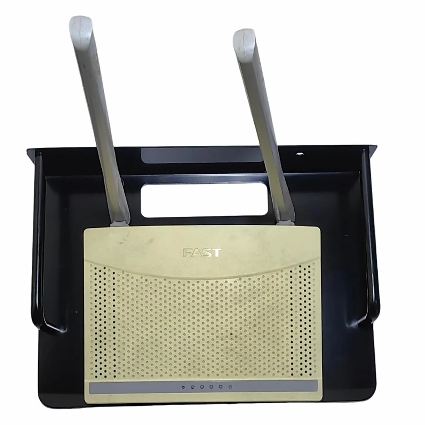 Regał ścienny HiFi Rack Repeater - uchwyt ścienny czarny router z aluminium, mała taca sieciowa 23 x 16 cm, do projektorów, akcesoriów TV, odtwarzaczy DVD, skrzynek kablowych, odbiorników