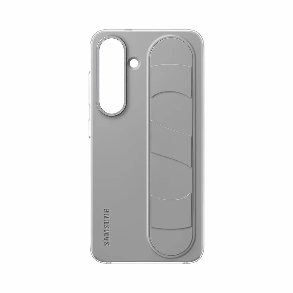 Custodia per Galaxy S25 con cinturino e supporto grigio