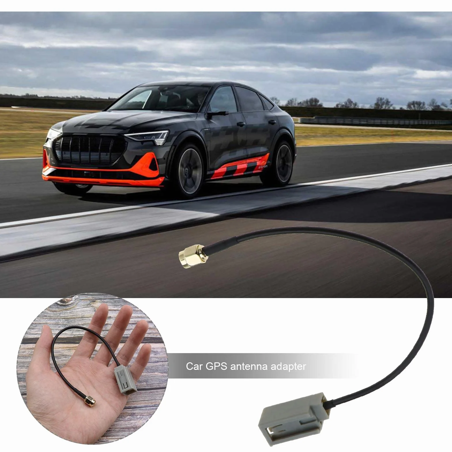 EMSea Adapter anteny samochodowej GT5 wtyczka na wtyk SMA do radia Wi-Fi, bezprzewodowa antena zewnętrzna, radionawigacja GSM, GPS, DAB i DAB +