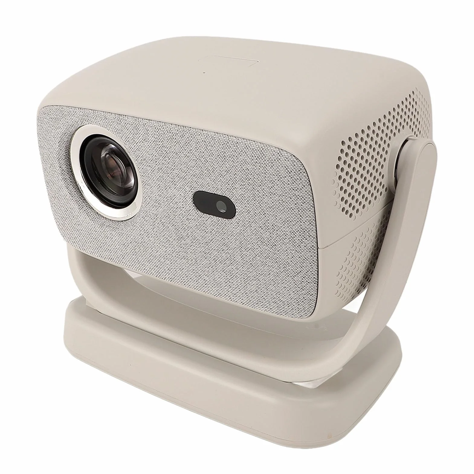 Projektor 4K z podstawą obrotową o 180°, Wi-Fi 6, Automatyczna Korekcja dla TV Stick, Smartfona, Projektora Filmowego na świeżym Powietrzu (wtyczka UE)