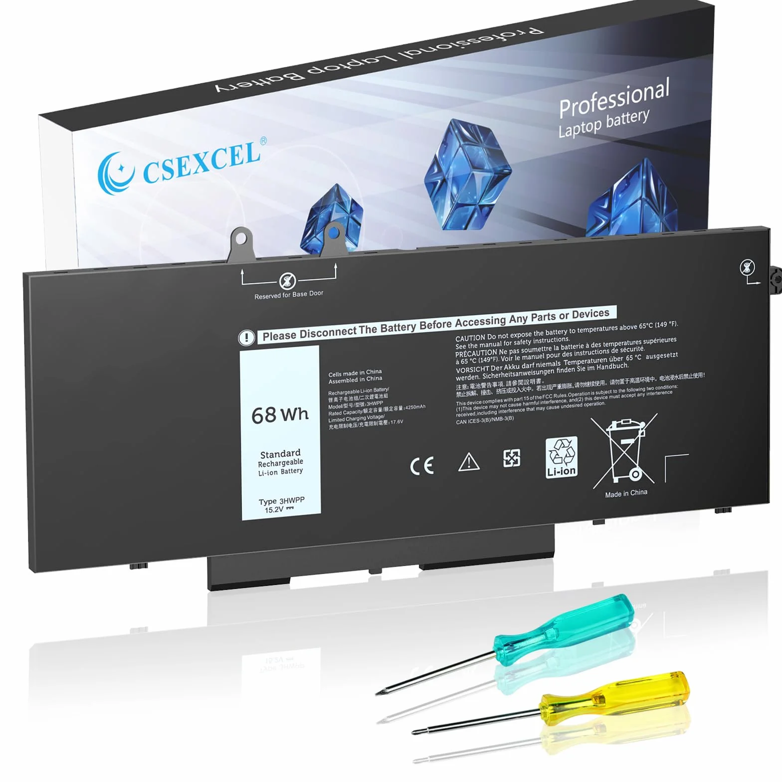 Bateria 3HWPP do laptopa Dell Latitude 5401 5410 5411 5501 5510 5511 Precision 3551 3541 Inspiron 17 7500 7506 2 w 1, Inspiron 7706 2 w 1, czarna 3YNXM 03HWPP 03HWPP 03 3HWPP 1 0X1J N2NLL 1VY7F