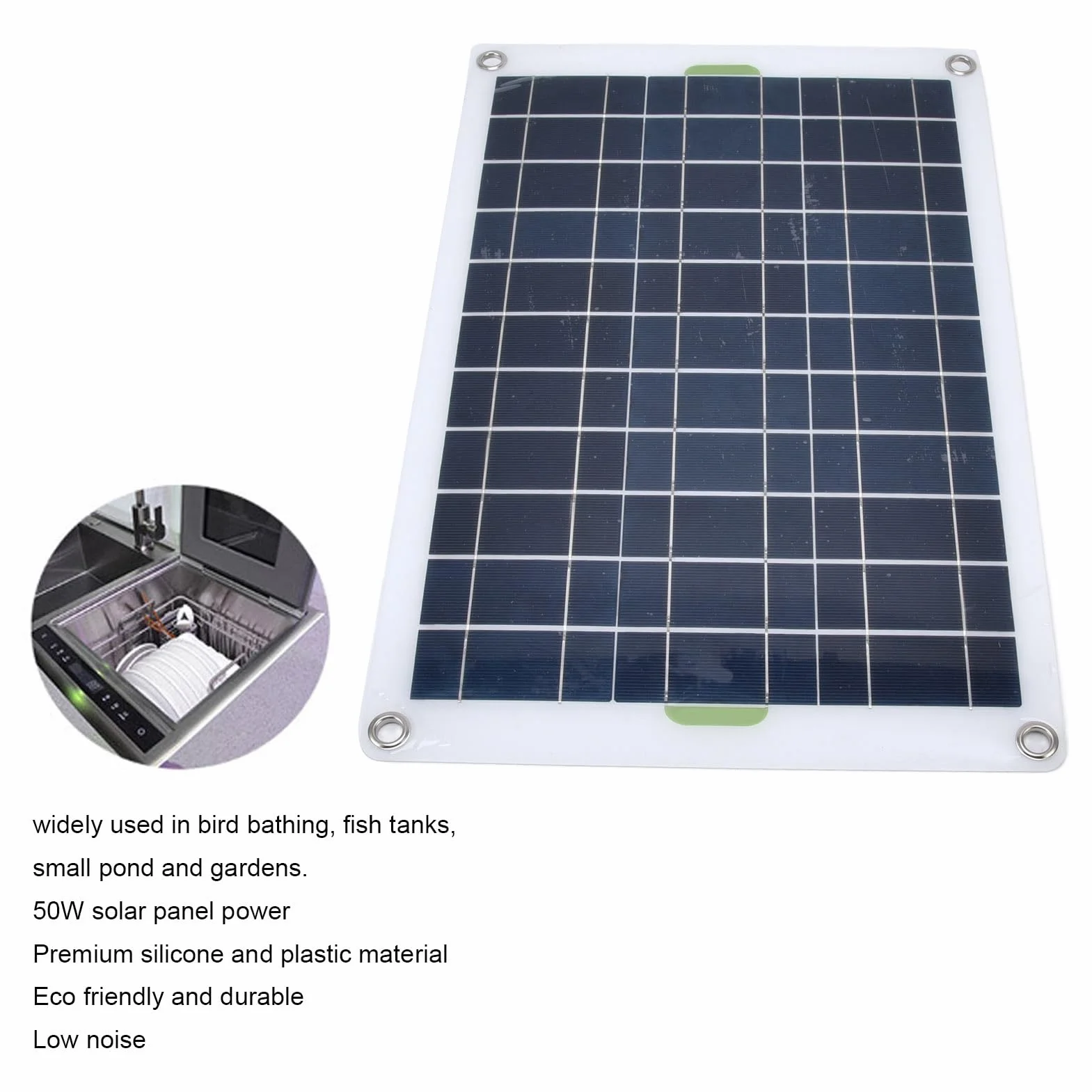 Zestaw solarnej pompy wodnej 12V 50W 800 l/h z panelem słonecznym do fontanny na zewnątrz