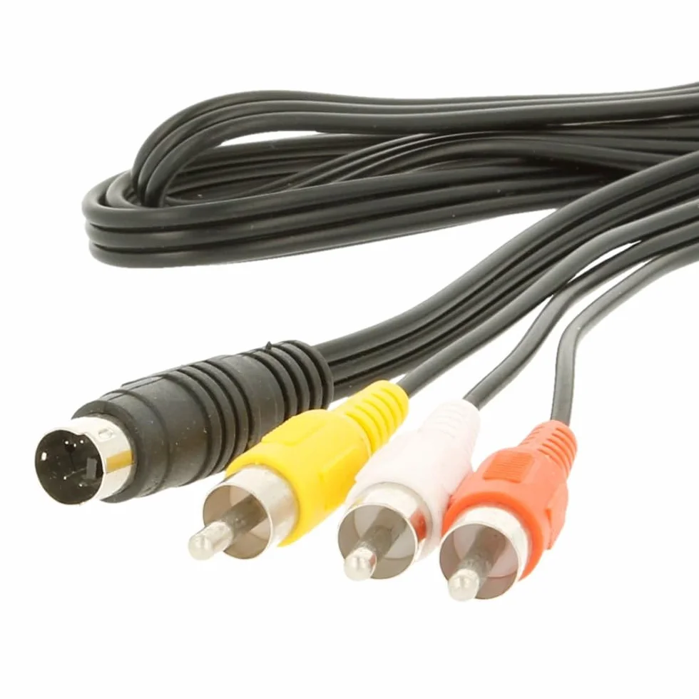 Adapter kabla S-Video 4-pin męski do 3RCA AV męski 1,5M