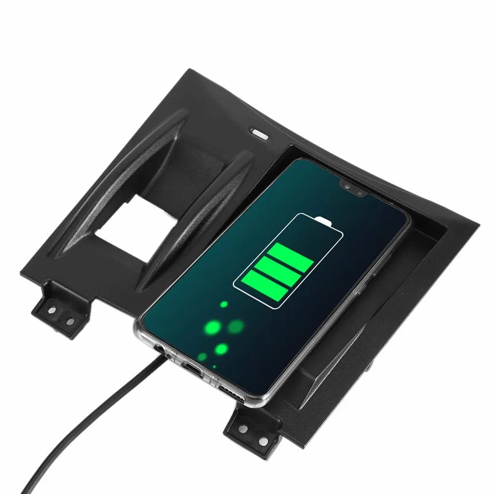 Bezprzewodowa ładowarka 15 W do X-Trail/Qashqai 2019-2020, uchwyt na telefon komórkowy 2 w 1 i indukcyjna stacja ładująca, podkładka do szybkiego ładowania Qi, automatyczne wyłączanie, ochrona