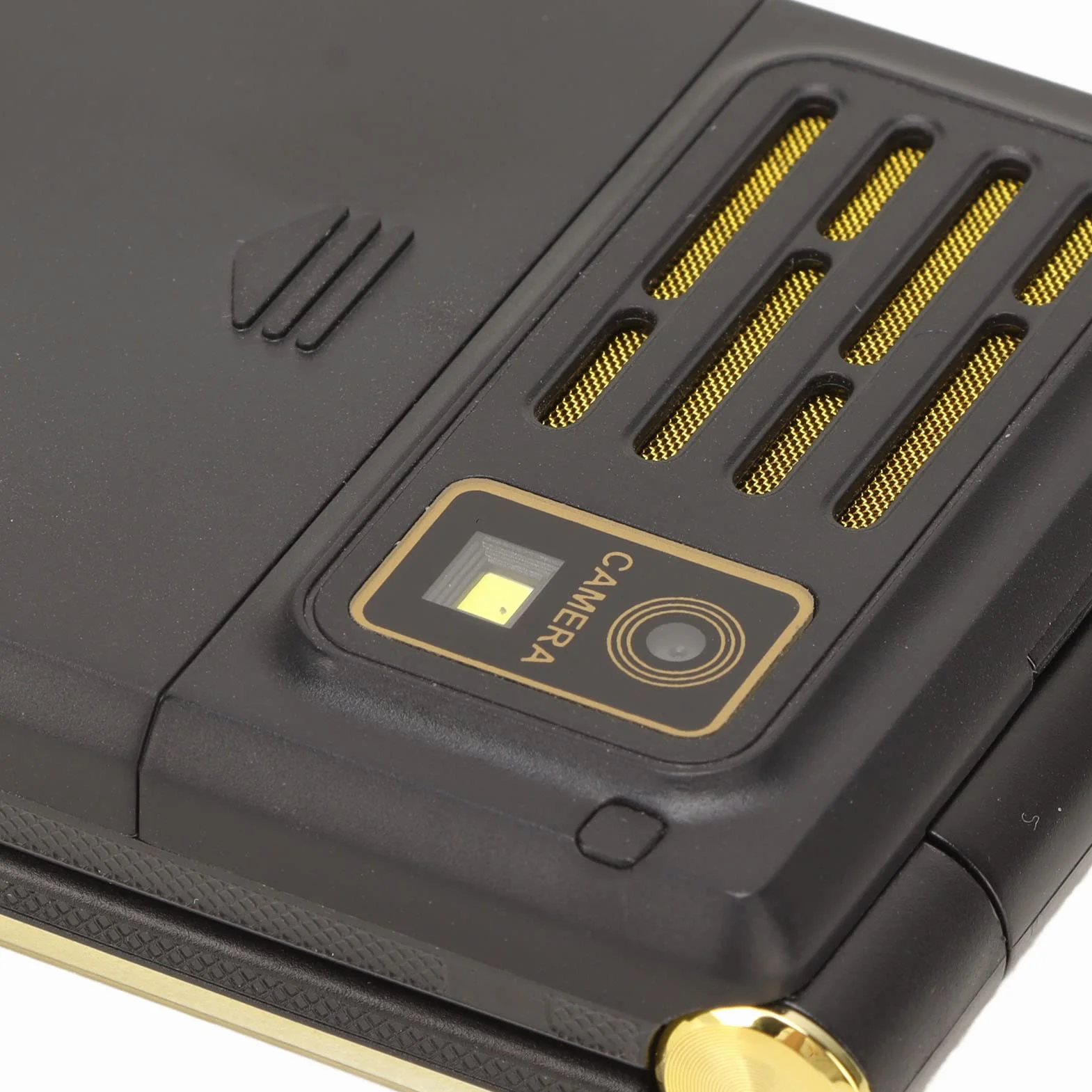 3,0-calowy telefon komórkowy 3G z klapką dla seniorów z wewnętrznym i zewnętrznym podwójnym wyświetlaczem, dużymi przyciskami i czcionkami, wbudowaną latarką LED, numerem rodzinnym One Touch(Gold)