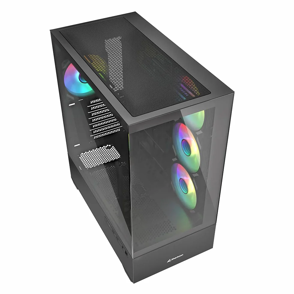 Sharkoon AK6 obudowa RGB PC, ATX, czarna