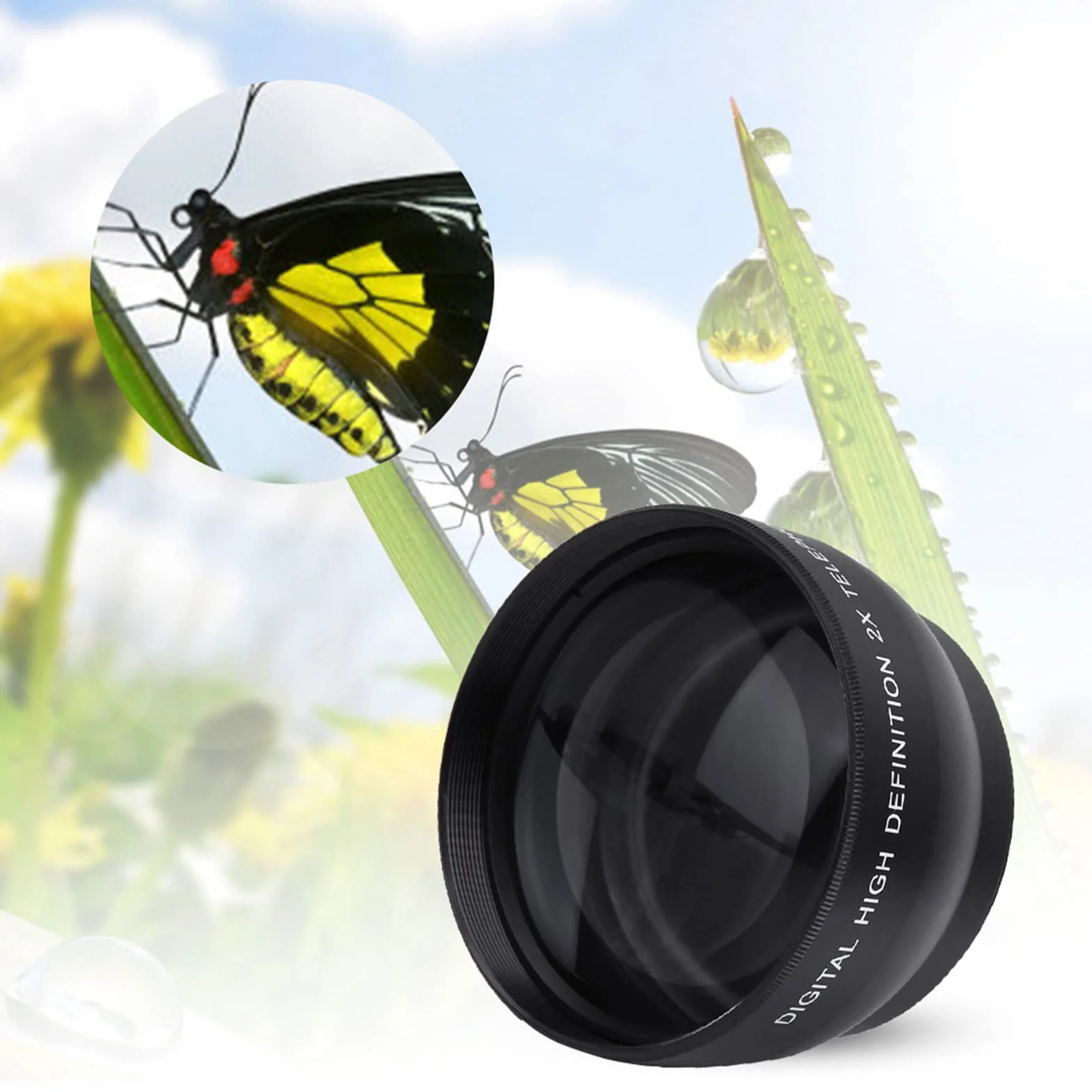 Vivitar 52mm 2.2x Telekonwerter HD Teleobiektyw Obiektyw Aparatu SLR