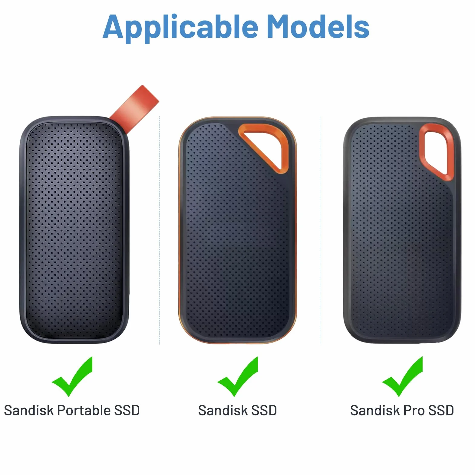 GlasFlength Etui do SanDisk Extreme PRO, kieszeń na dysk twardy do SanDisk 1TB 2TB twarde etui ochronne z paskiem na rękę SSD Case do SD SSDE81/SD SSDE80/SD SSDE30 (czarny)