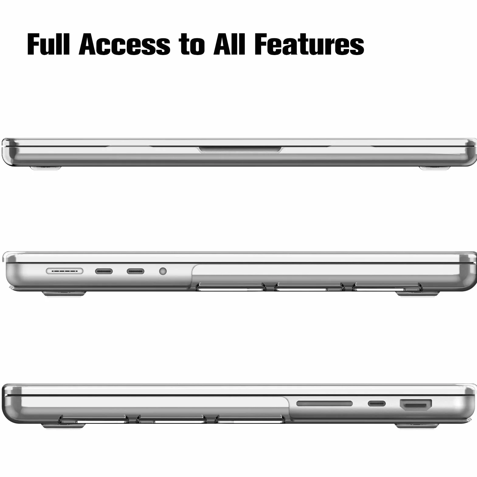 Fintie Etui kompatybilne z MacBook Pro 16 (2026-2021) M5 M4 M3 M2 M1 Pro/Max A3428 A3429 A3186 A3403 A2991 A2780 A2485, ultracienkie, twarde etui ochronne kompatybilne z MacBook Pro 16, przezroczyste