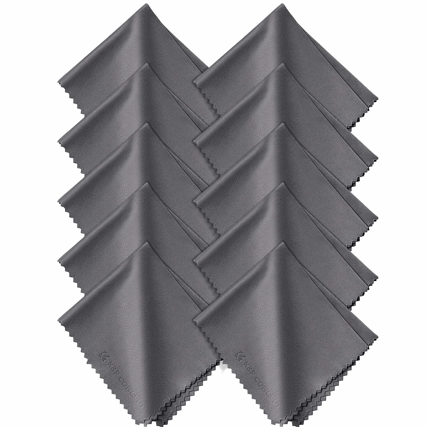 K&F CONCEPT Ściereczki do czyszczenia z mikrofibry premium, ściereczka do czyszczenia soczewek aparatu, okularów, ekranów, aparatów, tabletów, 10 sztuk, 15 x 18 cm
