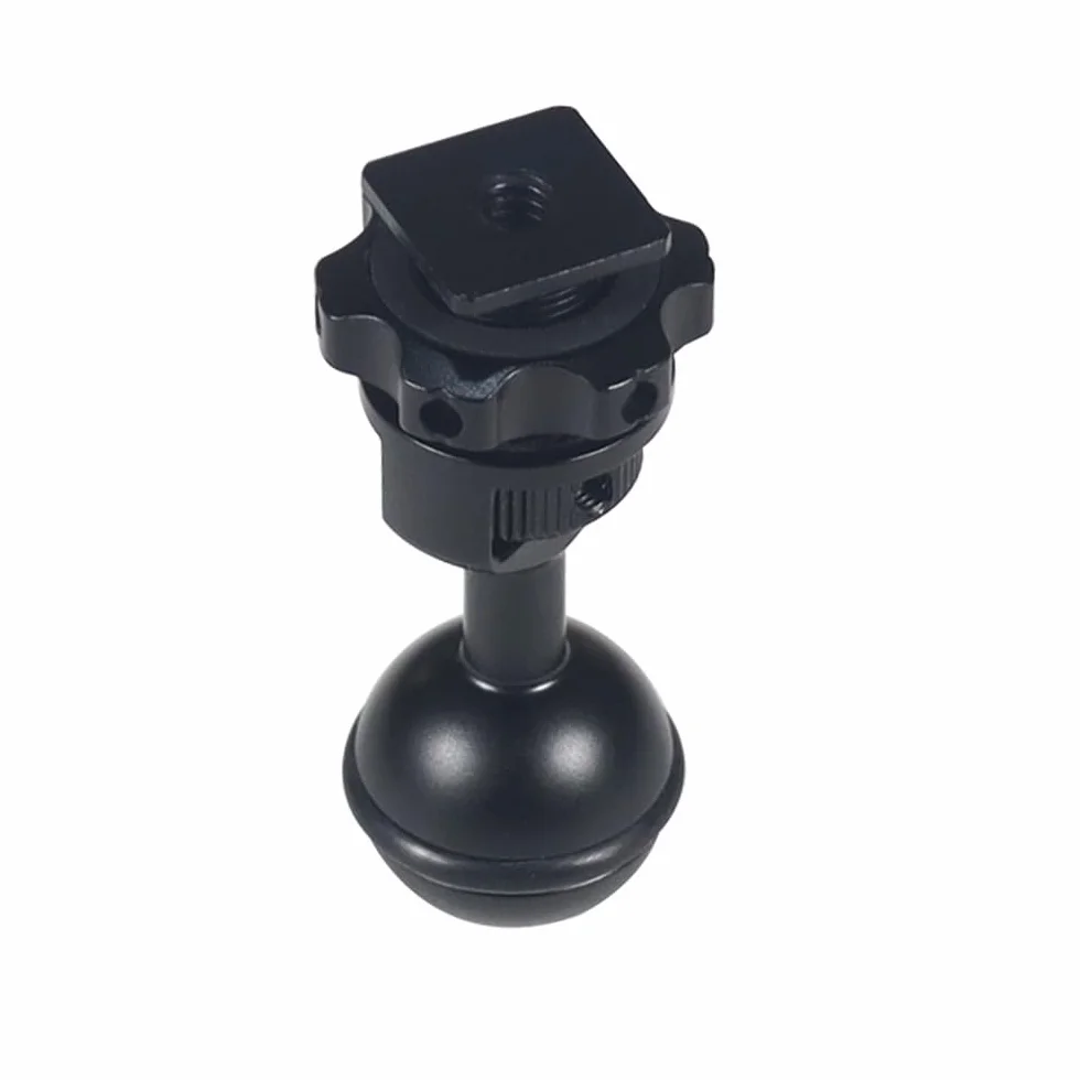 Regulowana głowica kulowa CNC 1-calowy adapter do podwodnych kamer akcji wodoodporna obudowa wideo lampa błyskowa (typ B)