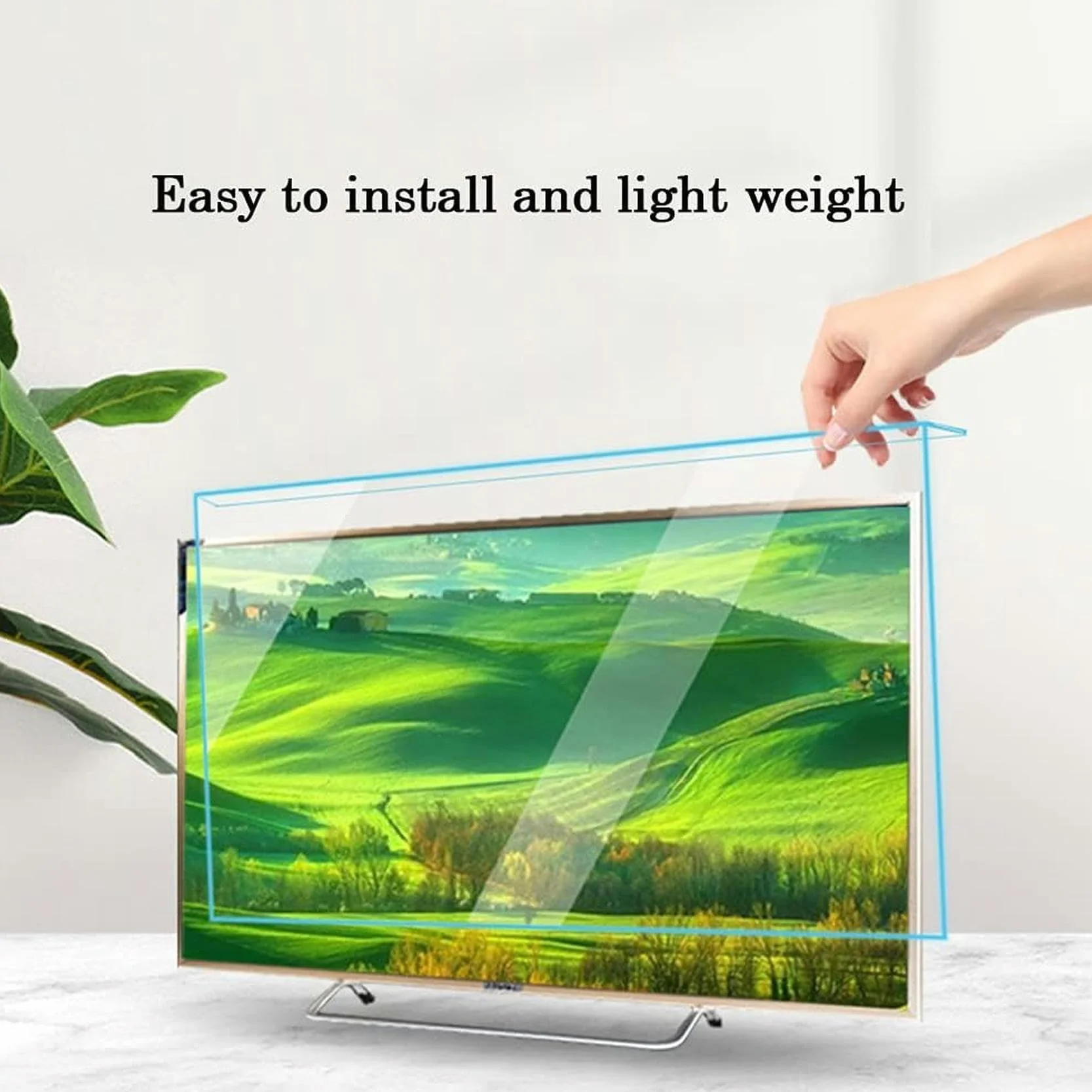 Ochraniacz monitora z filtrem niebieskiego światła - i panel chroniący przed uszkodzeniami zmniejszają zmęczenie oczu i obciążenie, do telewizora LCD 81.3 cm-127.0 cm, LED, OLED i QLED 4K