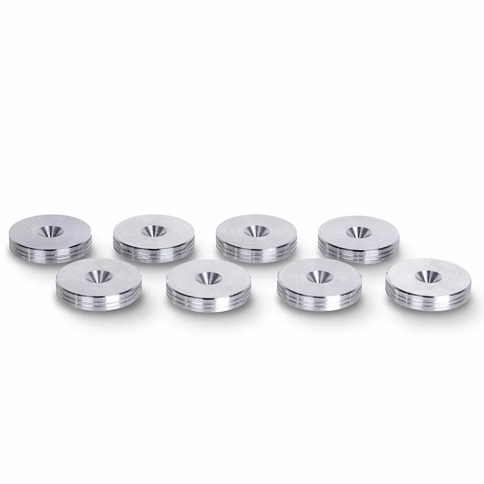Podkładki tłumiące wibracje głośników 20 mm aluminium do Hi-Fi stojaki szafy regały 8 szt.