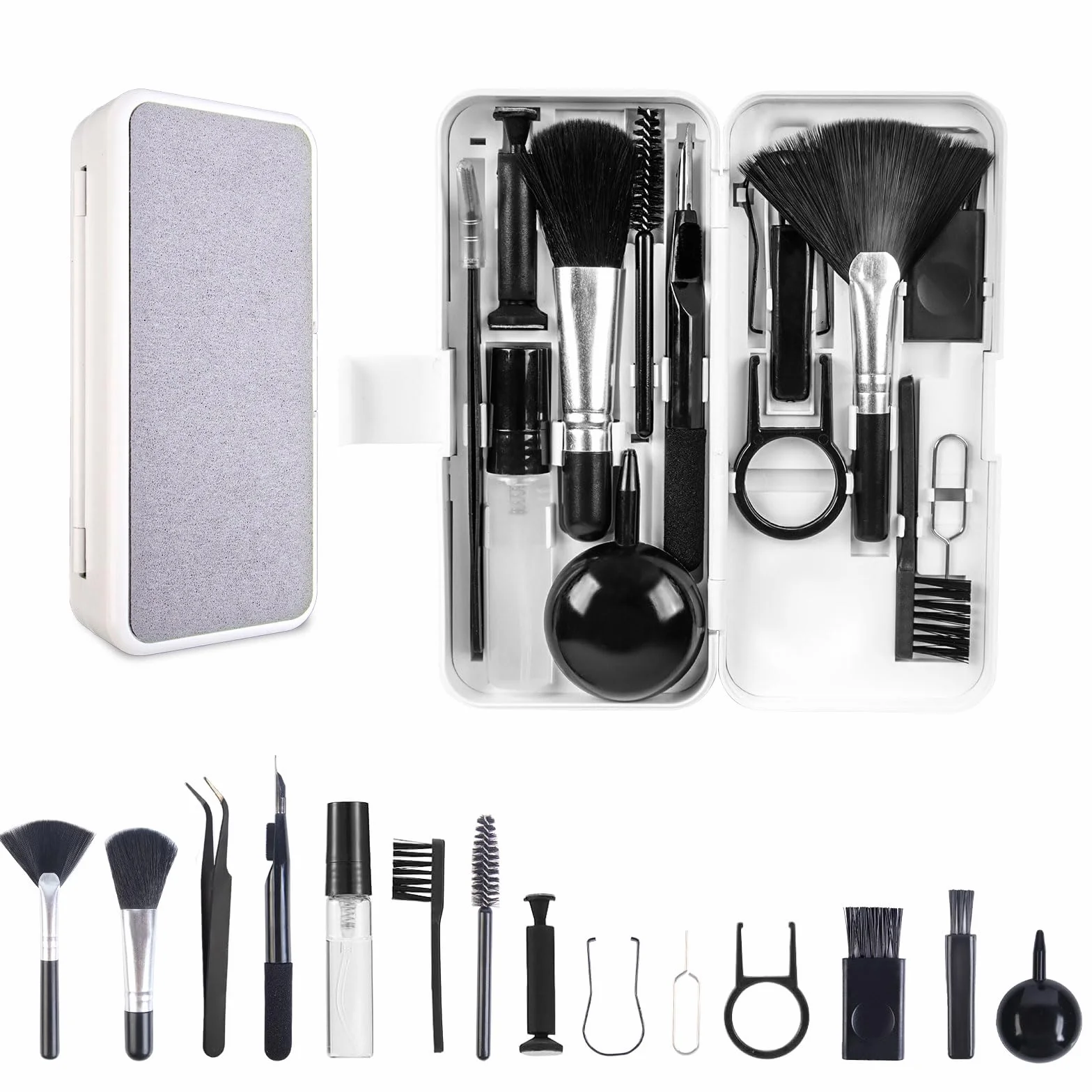 ARVOK 19 w 1 zestaw do czyszczenia klawiatury, przenośny środek do czyszczenia komputerów, czyszczenia ekranu, zestaw do czyszczenia Airpods/tablet/komputera/komputera/telewizora/obiektywu aparatu