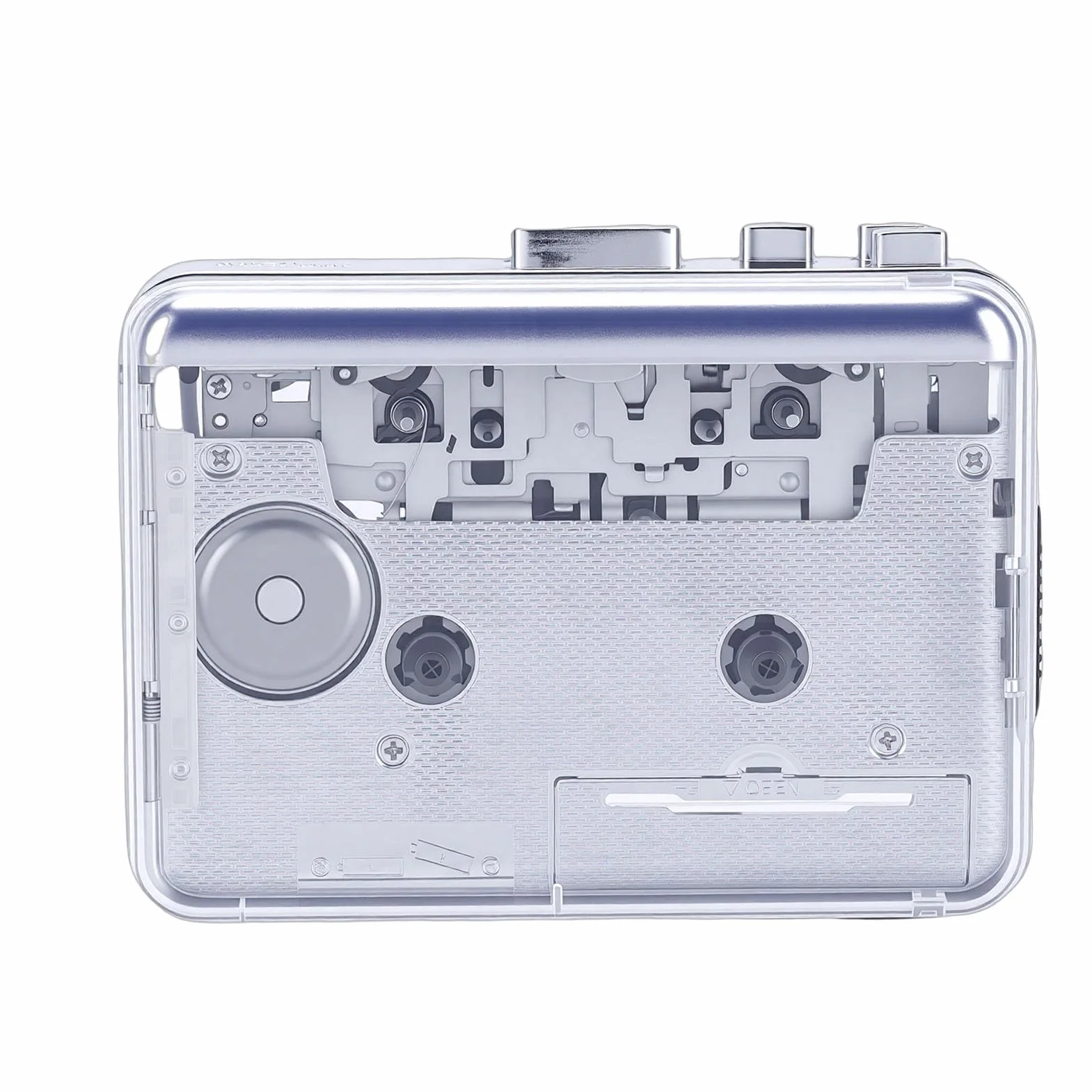 Fockety Odtwarzacz Kasetowy, Bezpośredni Konwerter Kasetowy USB na MP3 Opcje Podwójnego Zasilania Przenośny Odtwarzacz z Dwoma Głośnikami Gniazdo Słuchawkowe dla Entuzjastów Muzyki Systemy Dźwiękowe