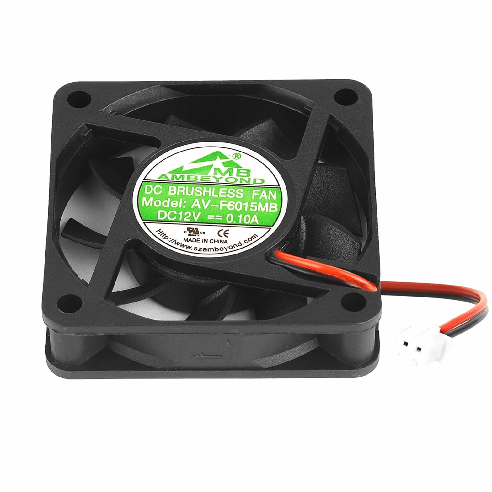 Wentylator chłodzący bezszczotkowy 12 V DC 60x60x15 mm 2-pin łożysko kulkowe 6015