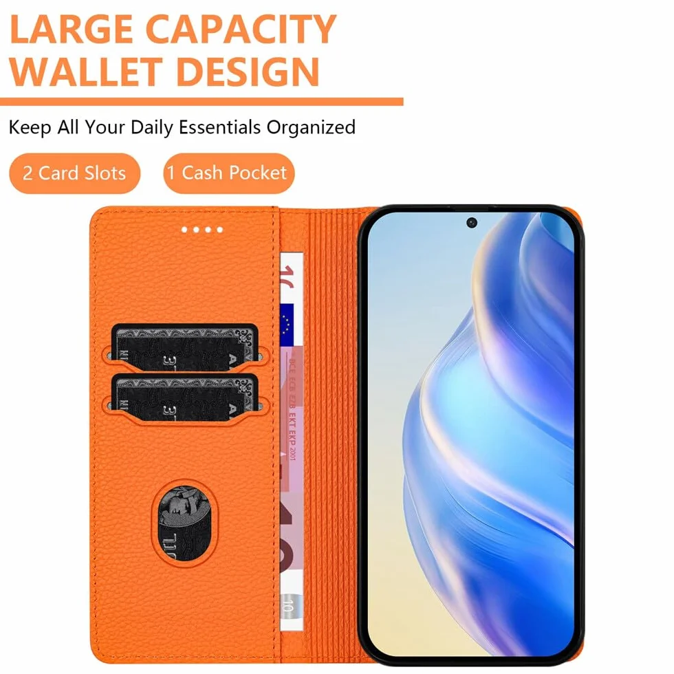 etui kompatybilne z iPhone 17 Pro (kolor: JASNOBIESKI) Ziarna skórzany portfel z klapką magnetyczne etui na tył