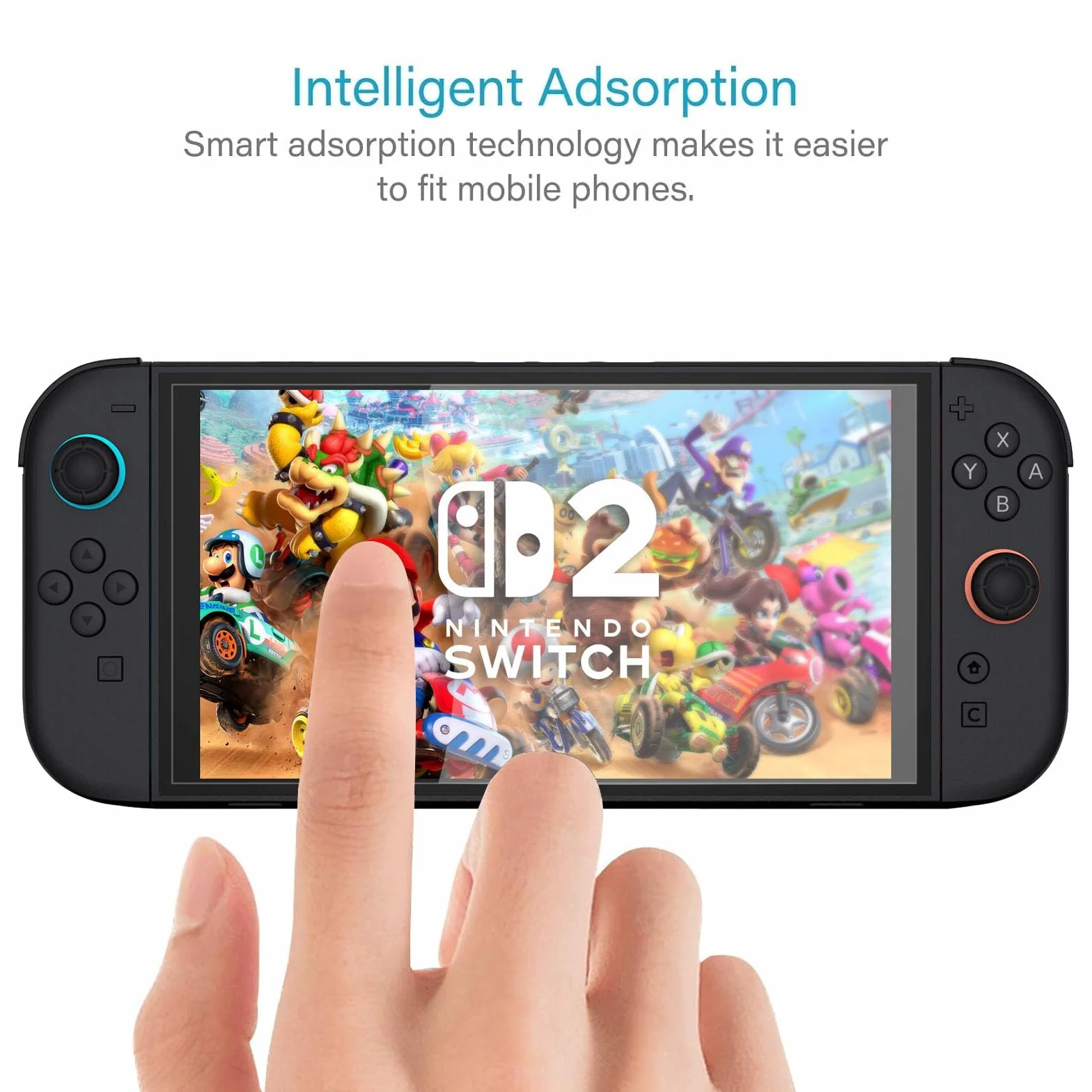 NEW'C Pakiet 3 Szkło Hartowane Kompatybilne z Nintendo Switch 2 Folia Ochronna na Ekran Przyjazne Etui Odporne na Zarysowania