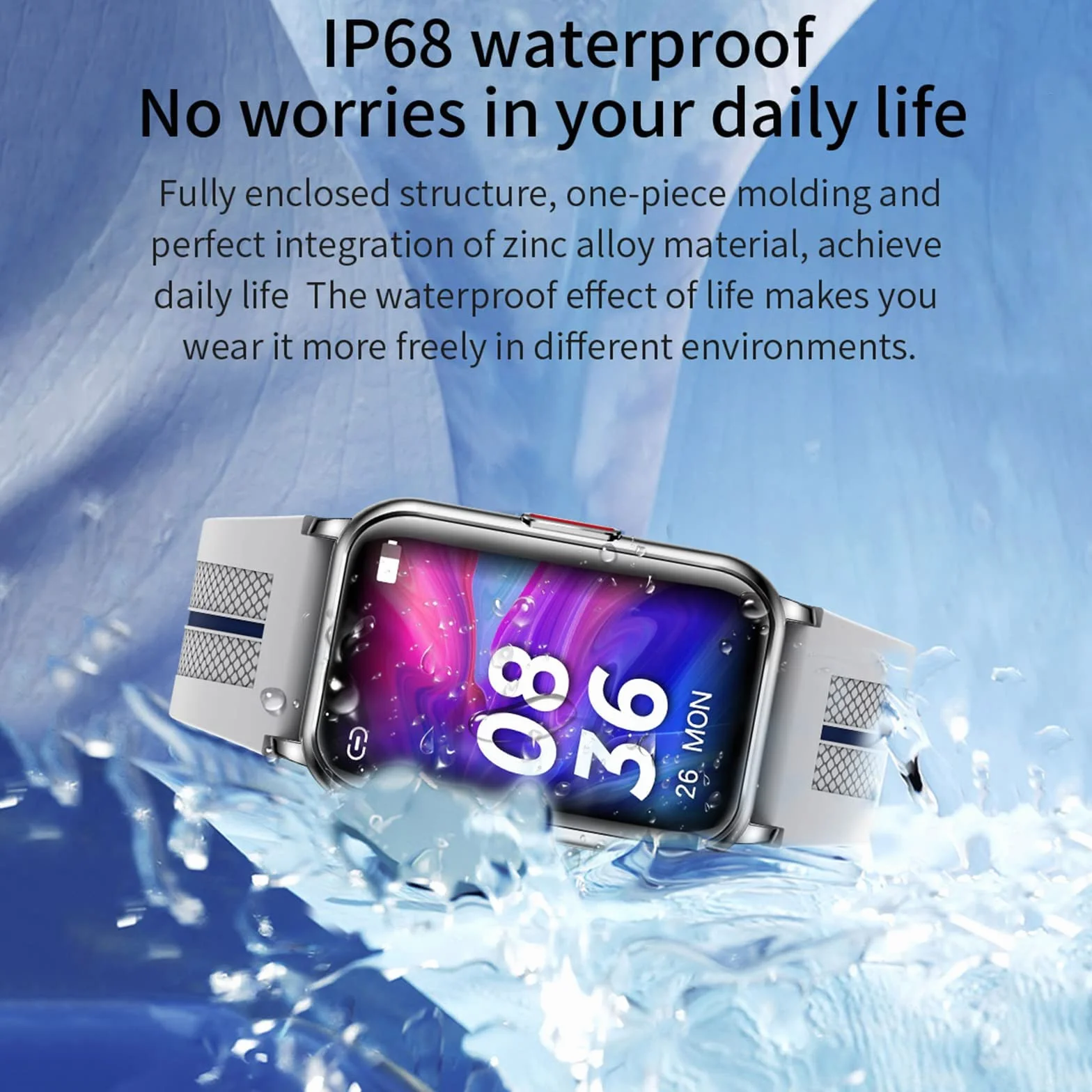 Inteligentny zegarek Mężczyźni Kobiety Inteligentny zegarek na Androida i iOS Kompatybilny Połączenie przychodzące 1,57 cala Wodoodporny monitor aktywności Sportowy monitor fitness z alarmem bezruchu