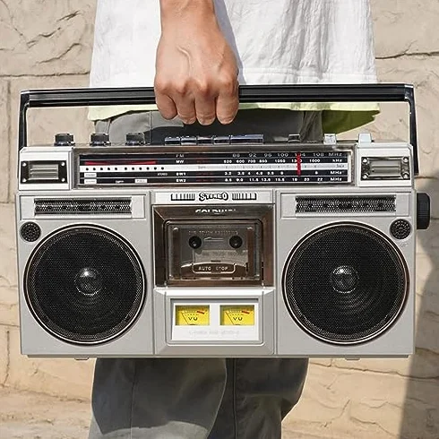 Odtwarzacz taśmowy retro Boombox CD z Bluetooth, radiem FM/DAB+, nagrywaniem USB i magnetofonem do odtwarzania muzyki i spotkań rodzinnych
