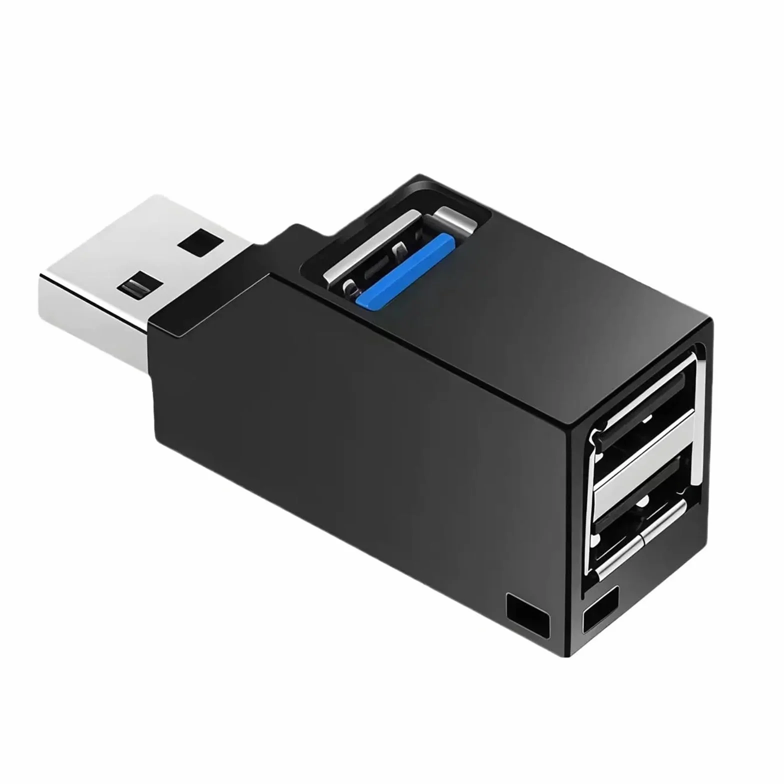 Hub USB 3.0 1 do 3 portów do mini rozdzielacza do komputera przenośnego czytnika kart (czarny 1 sztuka)