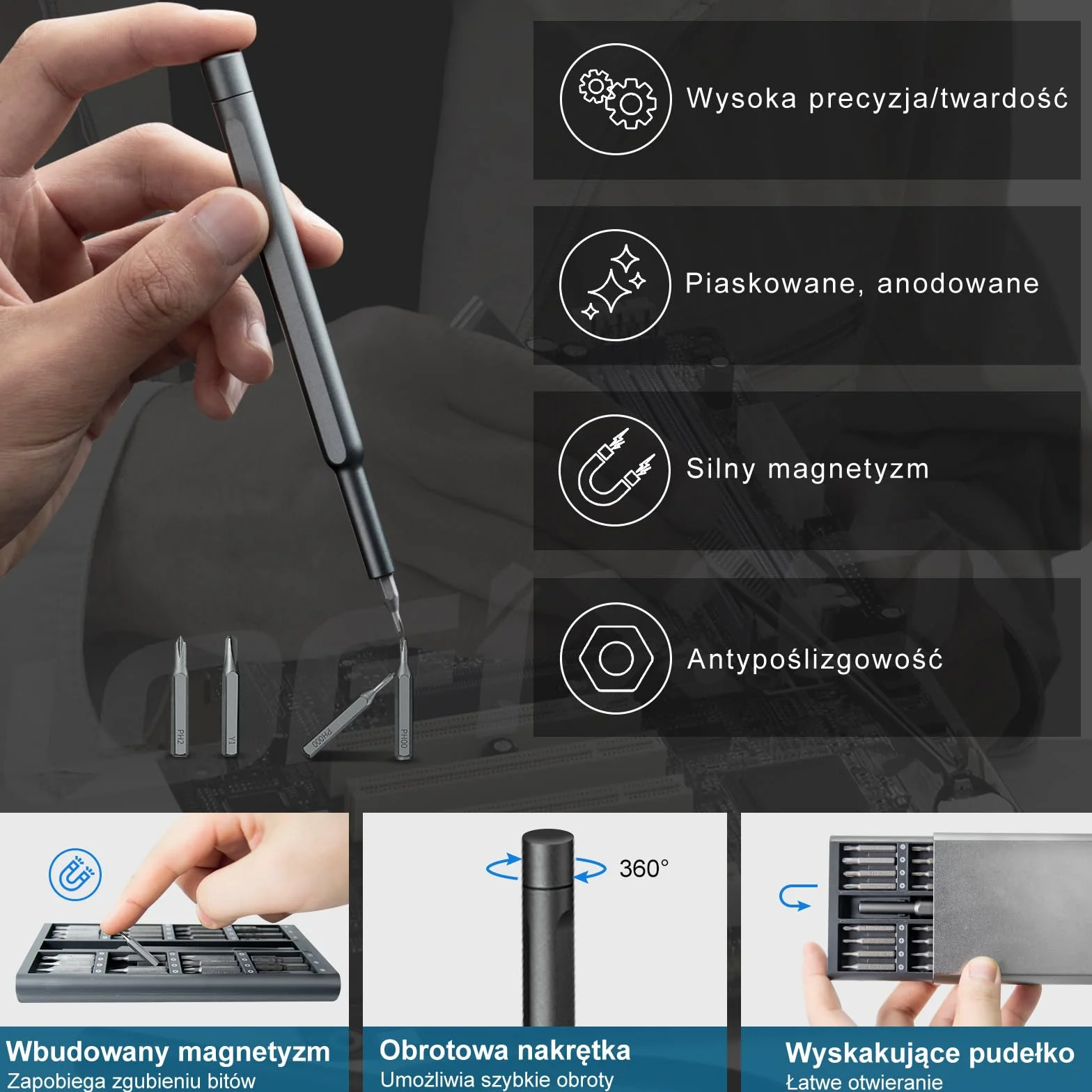 Zestaw narzędzi komputerowych, laptopów zestaw śrubokrętów, 91 pc precyzyjnych elektroniki zestaw naprawczy z Spudger do iPhone/Macbook/ps4/ps5/xbox switch kontrolera,okularów,tabletu,smartfona
