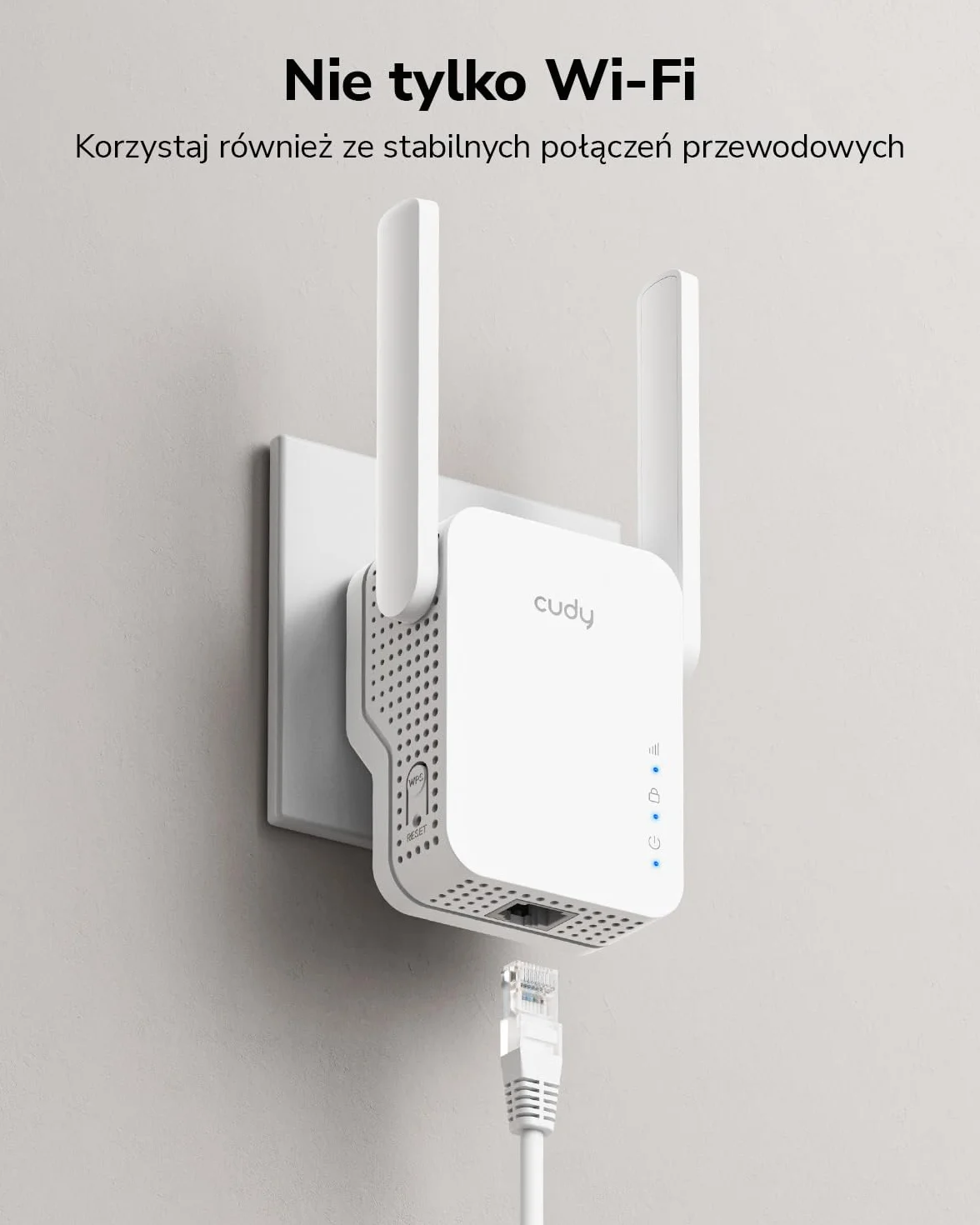 Cudy RE1500 AX1500 WiFi 6 Range Extender dwuzakresowy 2,4G 5G bezprzewodowy wzmacniacz z obsługą siatki przycisk WPS 10/100 Mb/s port Ethernet działa z każdym routerem