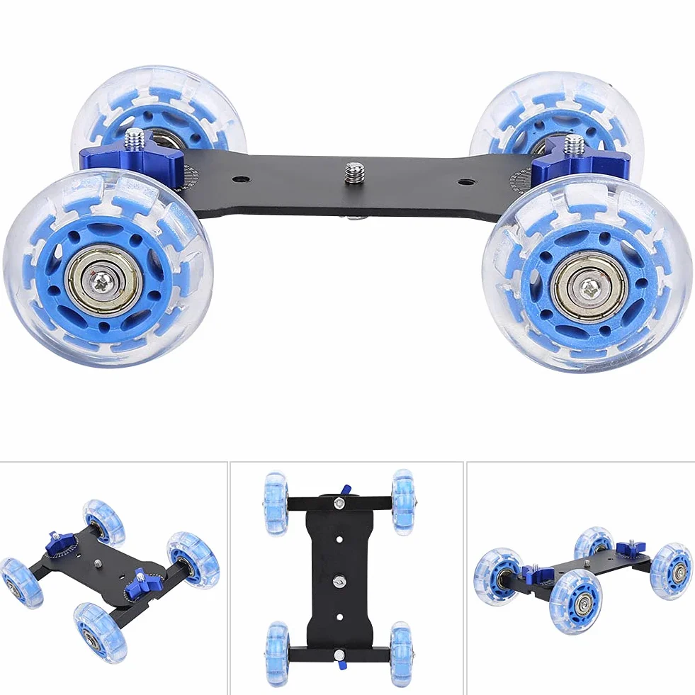 Kamera Dolly Skater, Mini Pulpit 10 KG Obciążenie Szyna Rolkowa Suwak Dolly Skater Samochód do DSLR Kamera