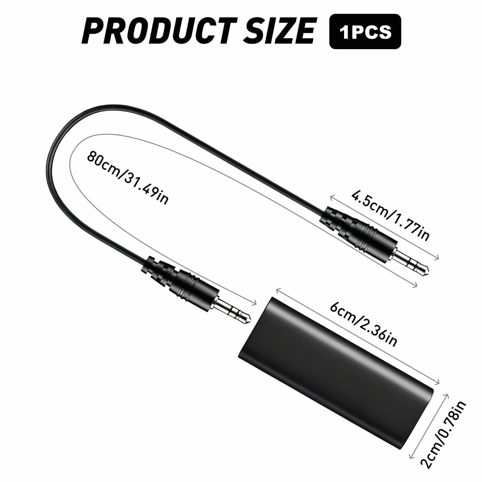Izolator szumów gruntu, z kablem audio 3,5 mm, izolator szumów z pierścieniem uziemienia redukuje szumy, kompaktowy przenośny do samochodowych systemów audio i stereo do domu do odbiorników