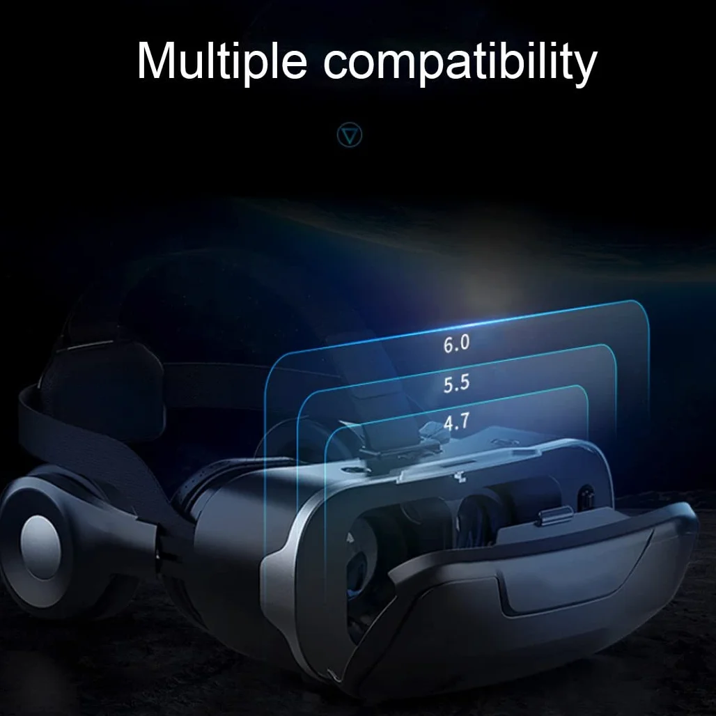 Okulary VR, zestaw słuchawkowy z wirtualnej rzeczywistości, zestawy słuchawkowe VR obsługujące Android i IOS, połączenie Bluetooth do iPhone 13 Pro Max/13 Pro/12/11, do Samsung Galaxy S21, Huawei, Xiaomi