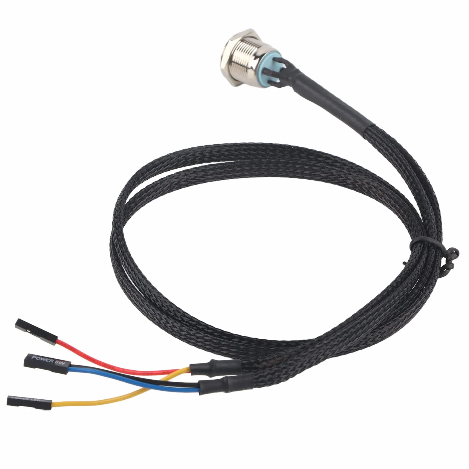 Metalowy Kabel Przełącznika Zasilania do Komputera Stacjonarnego, Czerwony, Długa żywotność