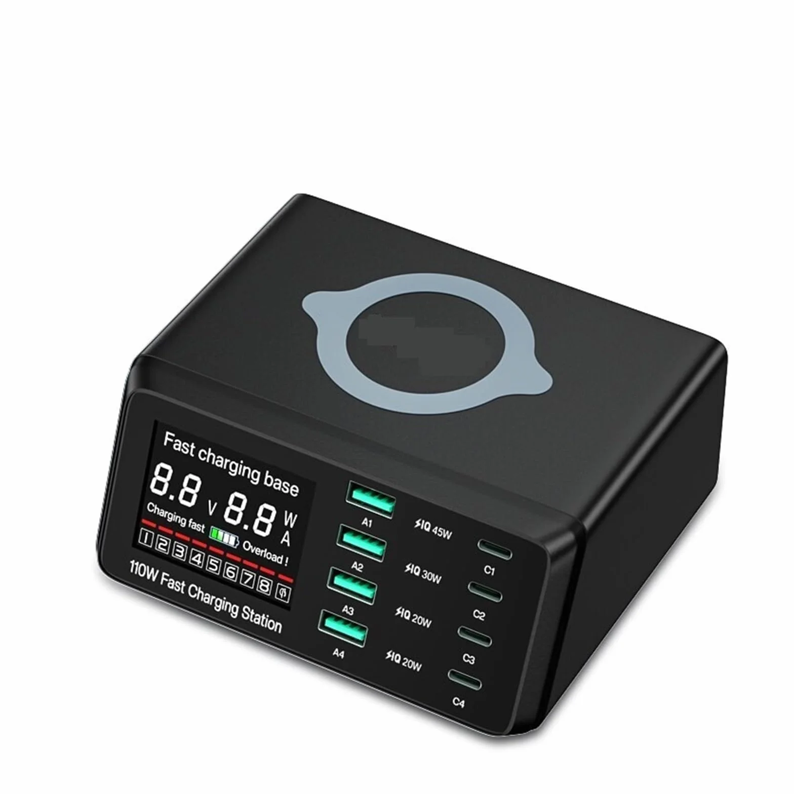 Ładowarka USB, Ładowarka USB typu C o mocy 110 W. Bezprzewodowe ładowanie z wieloma portami. Szybka ładowarka do telefonu PD QC3.0. Szybkie ładowanie