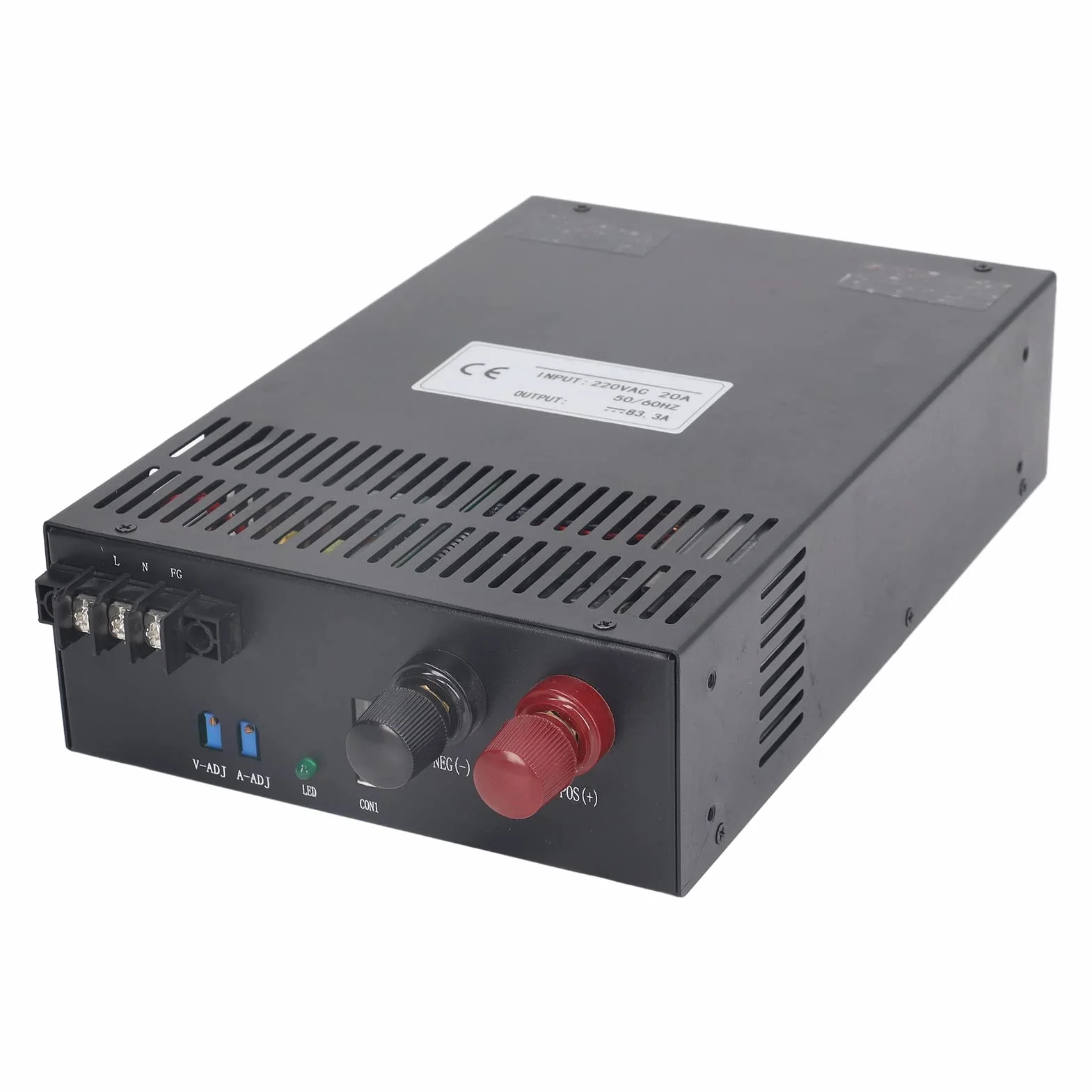 Yosoo Health Gear Regulowany Zasilacz Impulsowy, Zasilacz Prądu Stałego ze Stali Nierdzewnej 220 V 2500 W z Miękkim Startem, inteligentną ochroną, Szybkim Odprowadzaniem Ciepła do Automatyki (36V)
