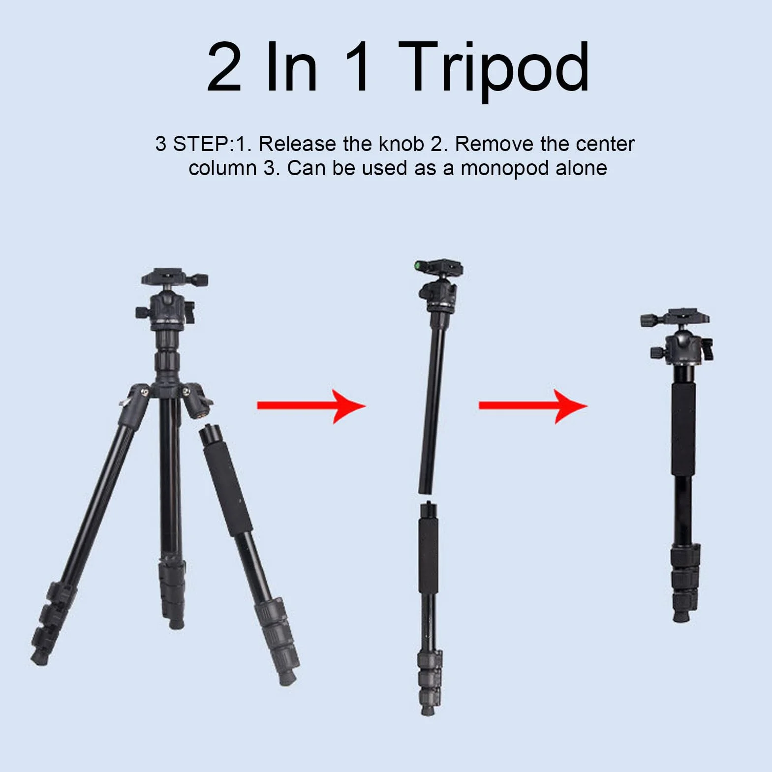 Topiky Innowacyjny Statyw do Aparatu Kompaktowa Konstrukcja Wszechstronne Zastosowanie Wielofunkcyjne Obrotowy Stabilizator 360° do Lustrzanek Cyfrowych Aparaty Bezlusterkowe Niebieski