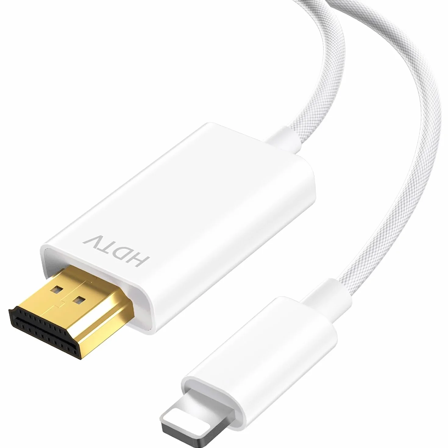 Oliveria Kabel Lightning HDMI, adapter Lightning HDMI 2 m, adapter L-ightning na H-DMI, adapter L-ightning na H-DMI 1080P do iPhone14, 13, 12, 11, Plug and Play