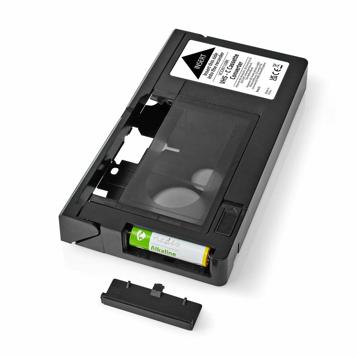 Nedis Konwerter VHS - Konwersja: VHS-C na VHS - Plug and Play - Czarny