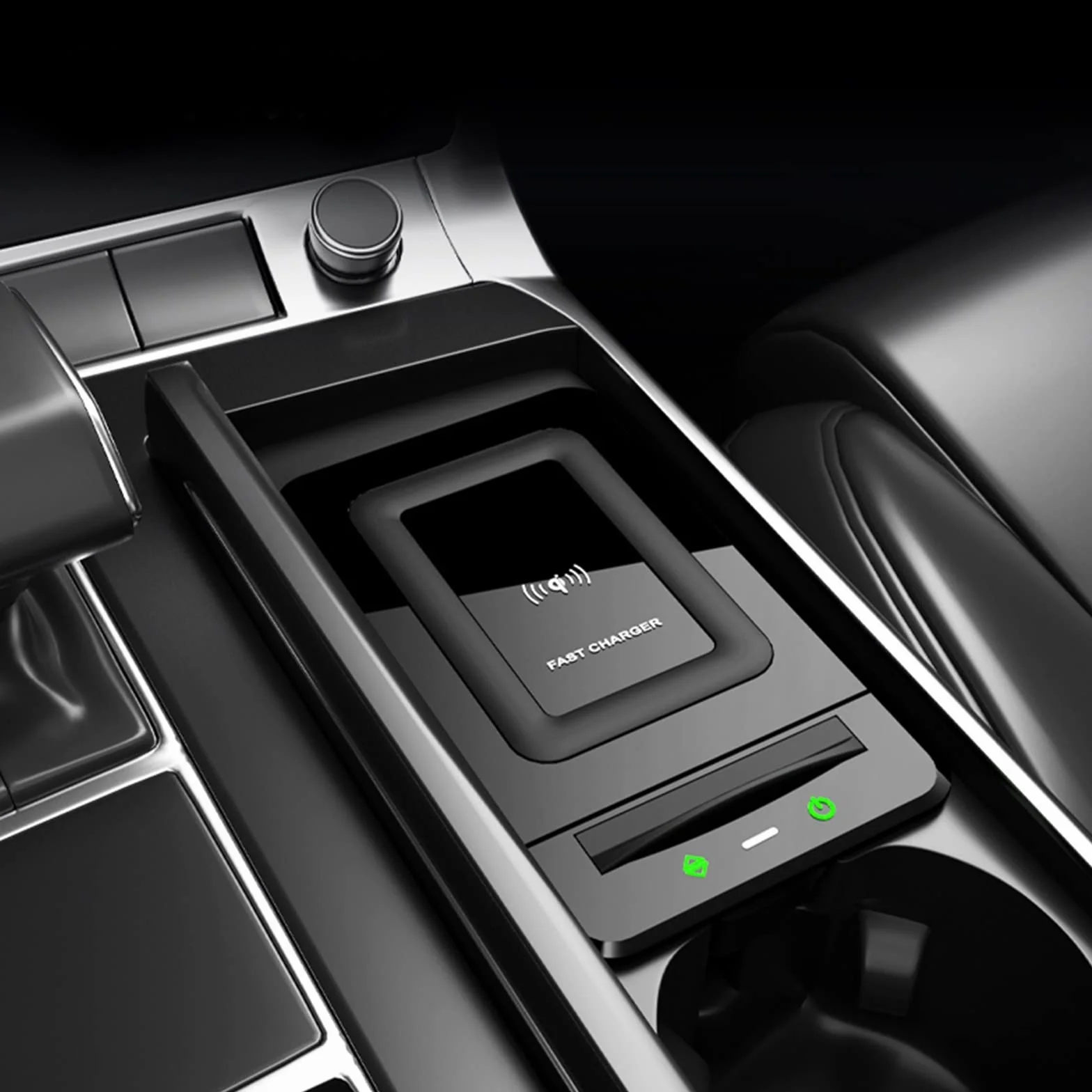 Dla Audi, dla A6L/A7/S6/S7 bezprzewodowa ładowarka samochodowa podnośnik do telefonu komórkowego płyta szybkiego ładowania 15W Panel ładowania bezprzewodowego pojazdu